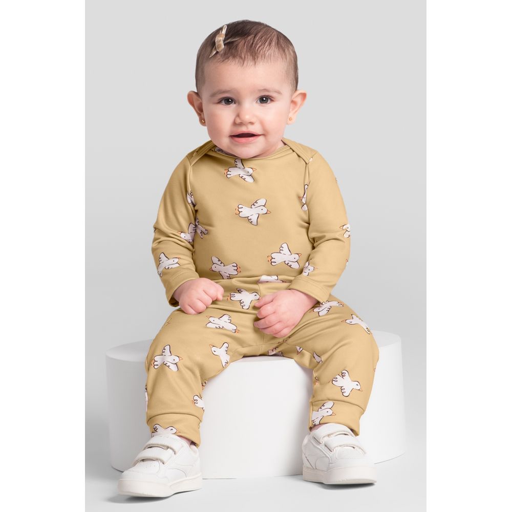 Body bebê unissex térmico pesado Brandili Baby