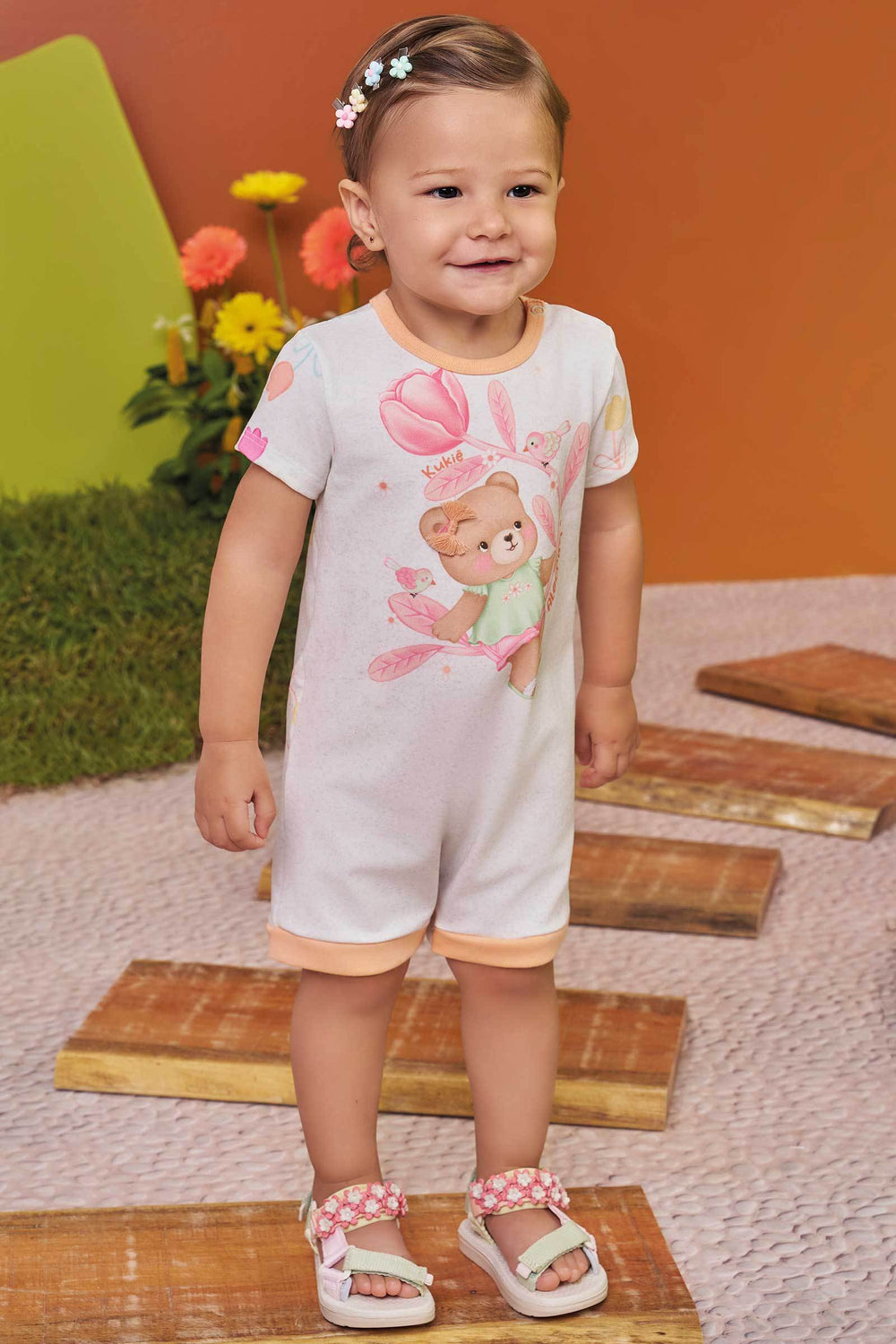 Macaquinho em Malha Power Kukiê Bebê Menina