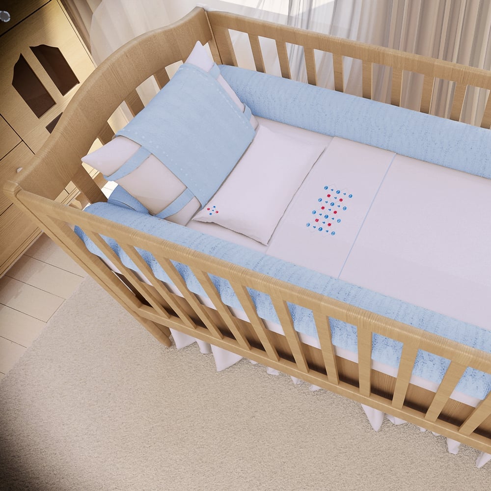 Kit de Berço Tricot Mami Tamanho Americano 9 Peças