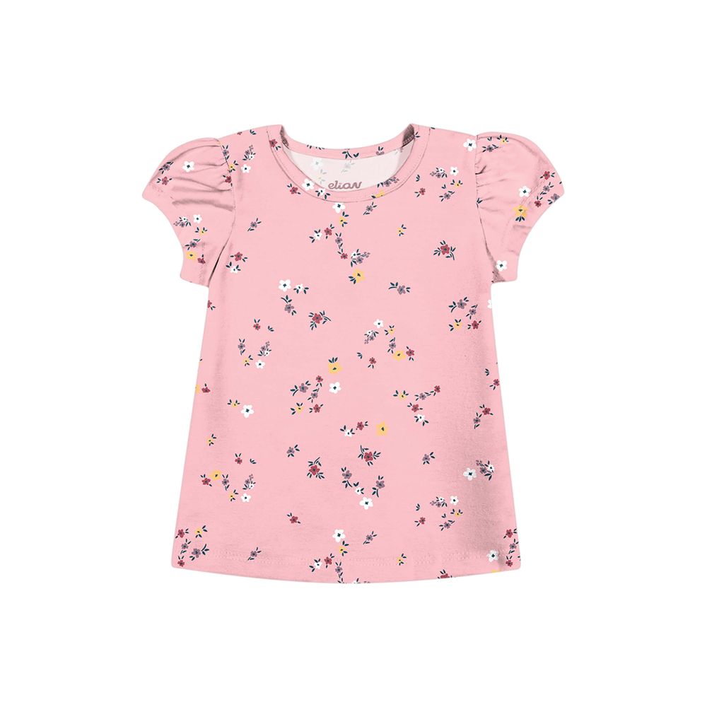 Blusa Bebê Menina Manga Franzida Elian Rosa