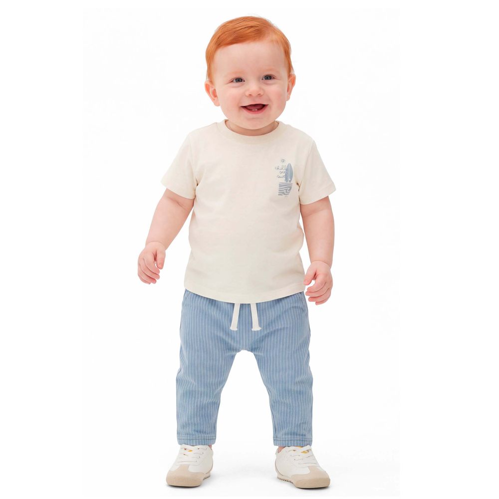 Conjunto Bebê Menino Bordado Surf Colorittá Azul Elian