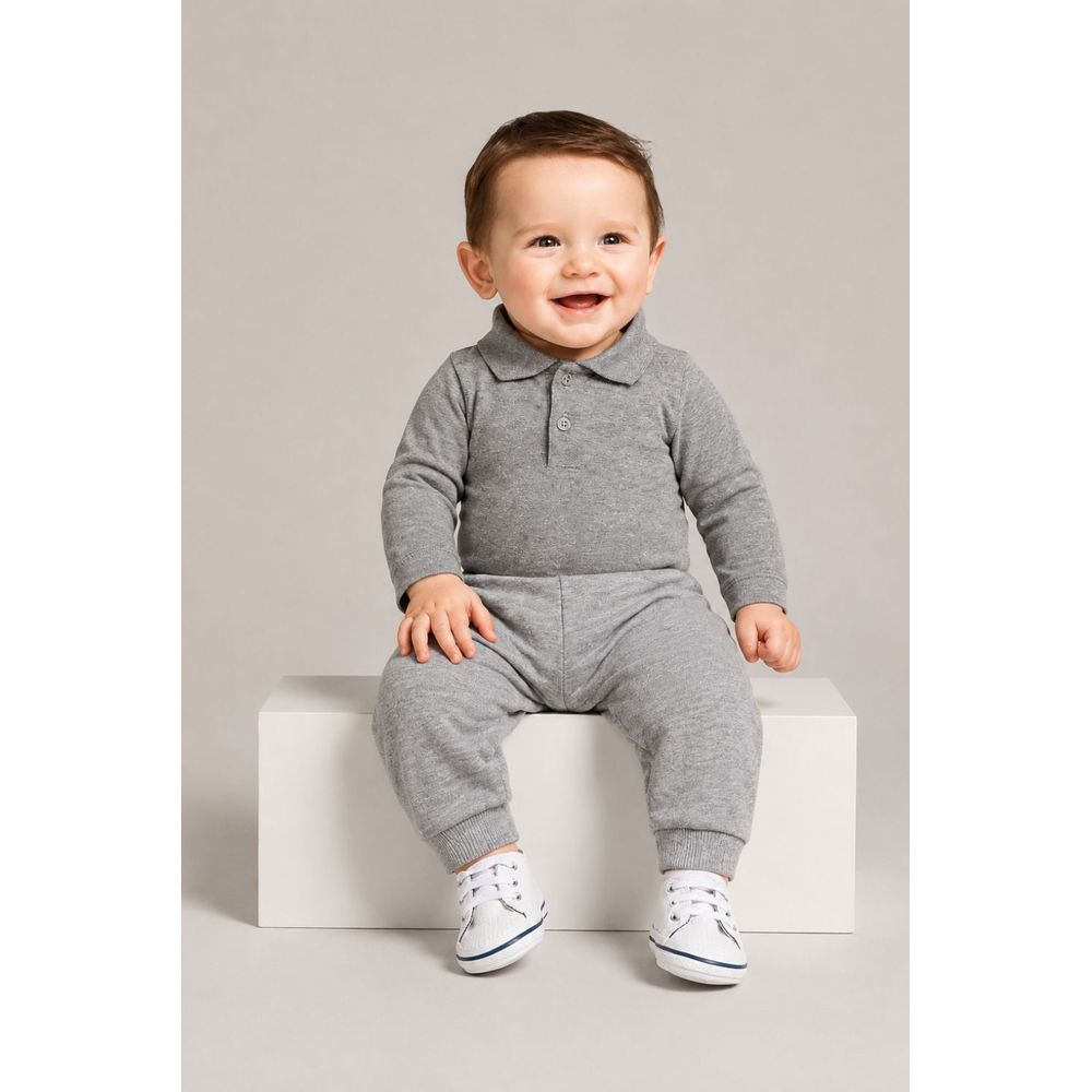 Body polo básico bebê menino de cotton brandili baby