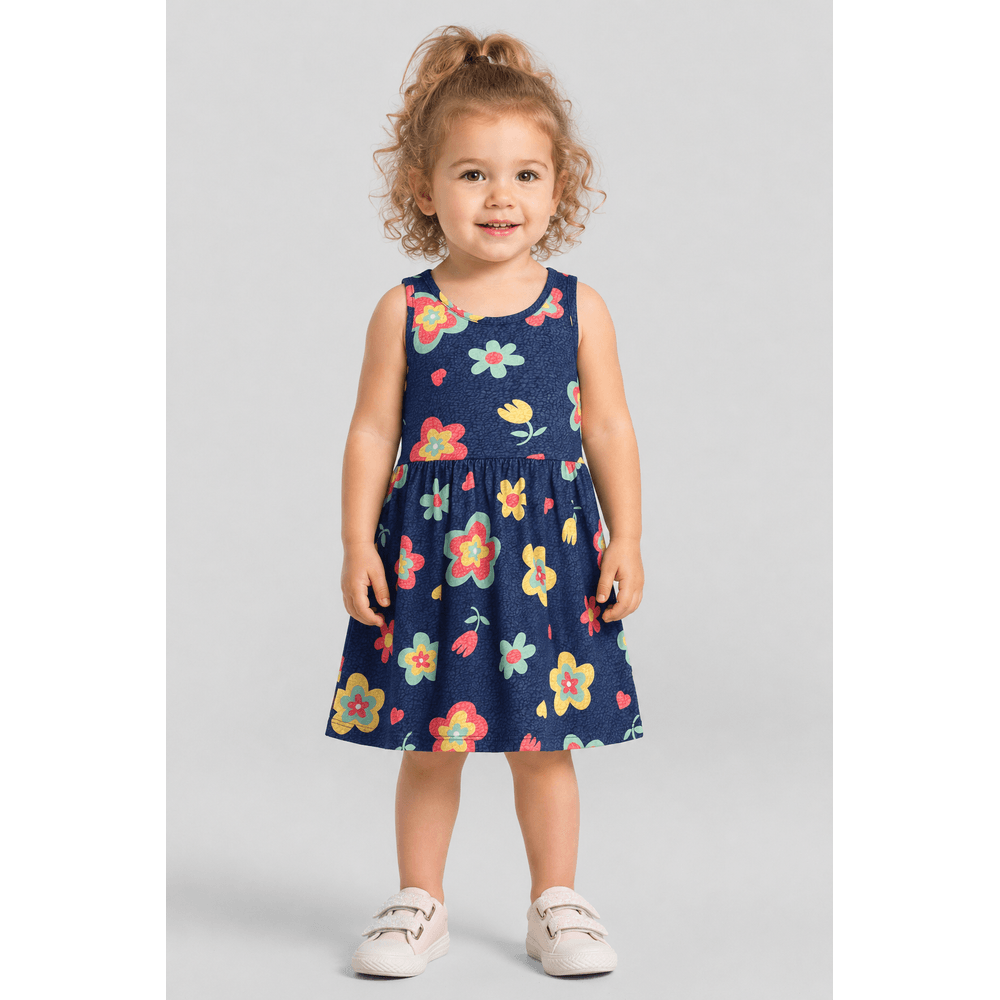 Vestido infantil menina florido Brandili