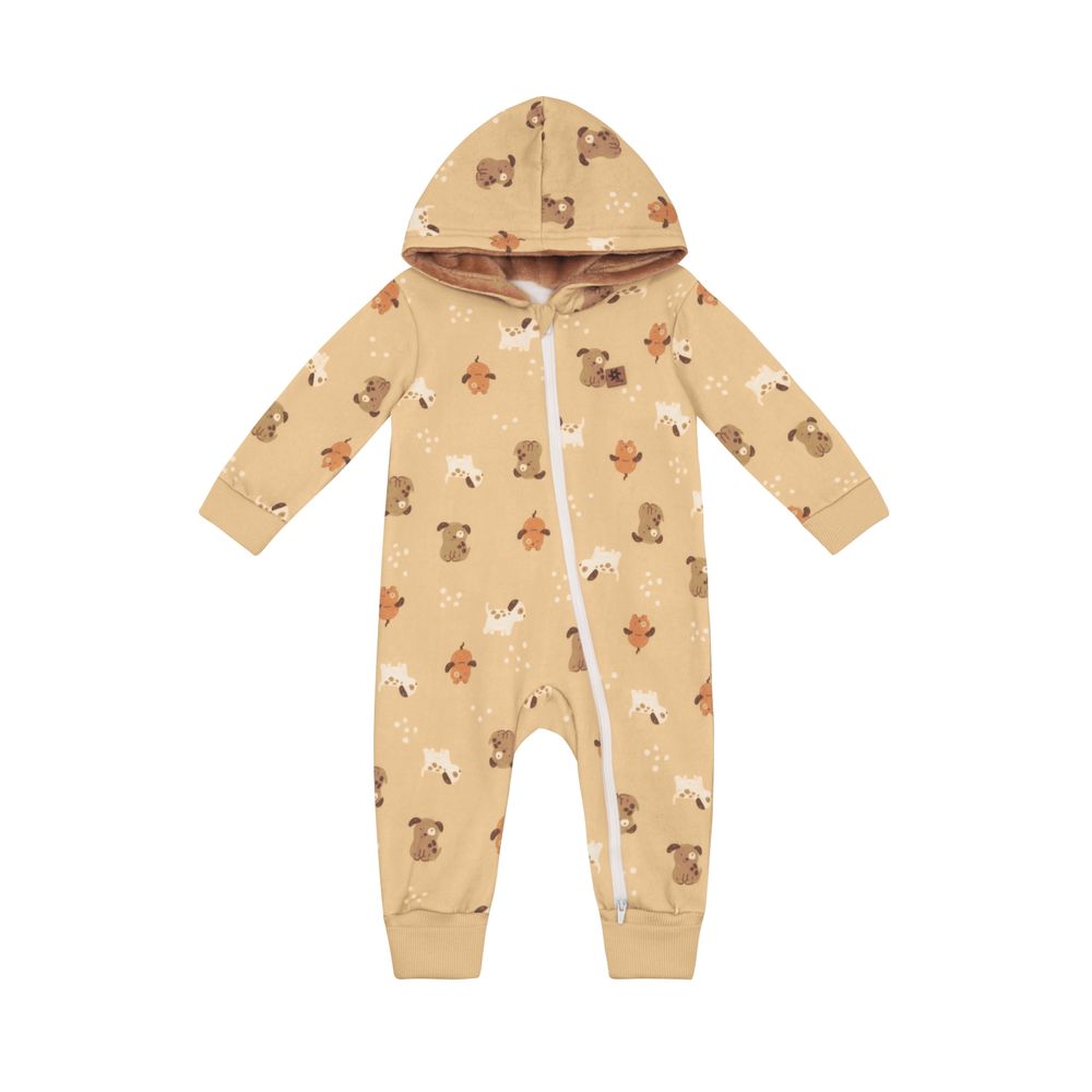 Macacão bebê menino em moletom Brandili Baby