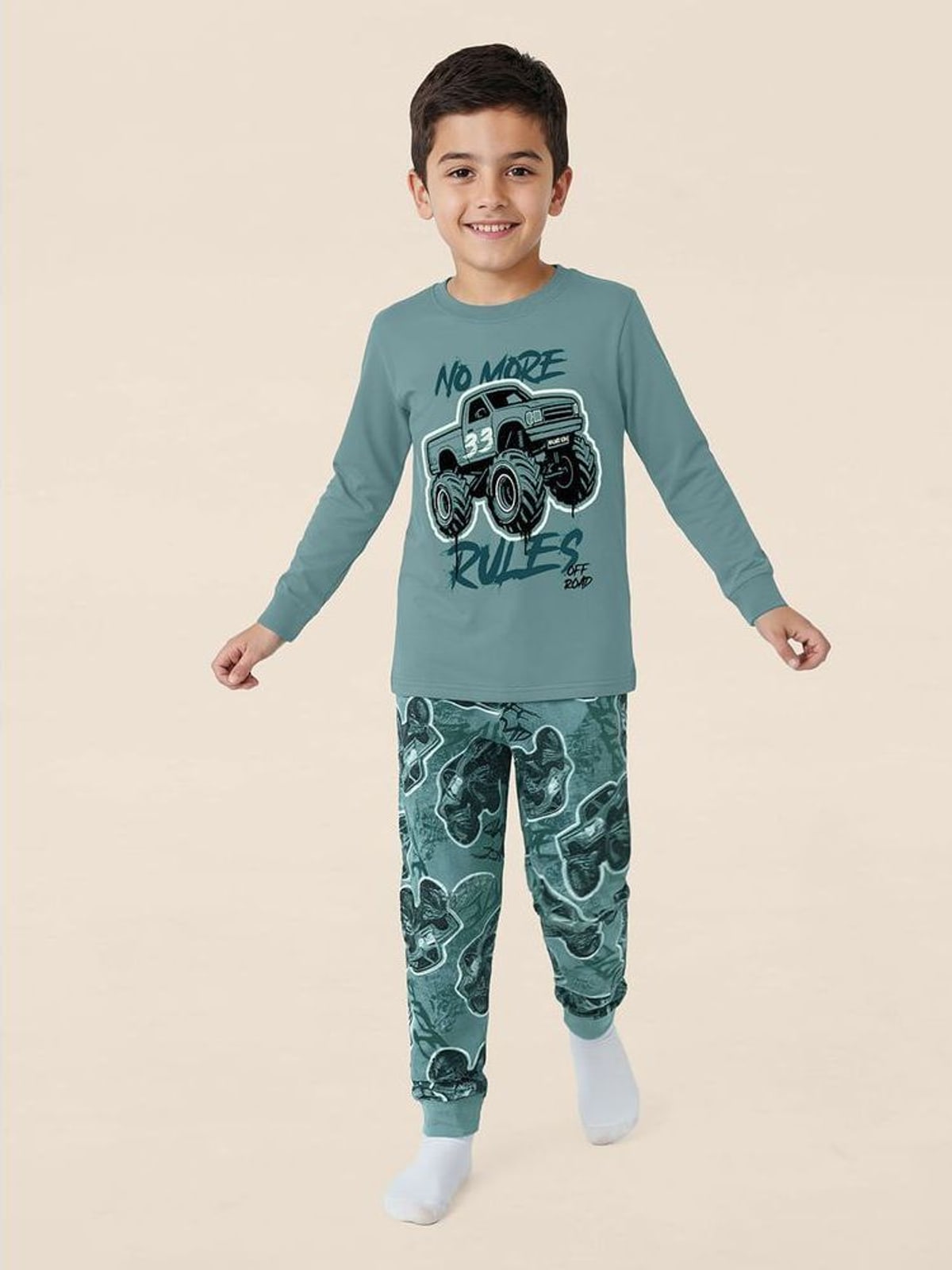 Pijama Longo Infantil Menino Estampado Camiseta Manga Longa Malwee Kids