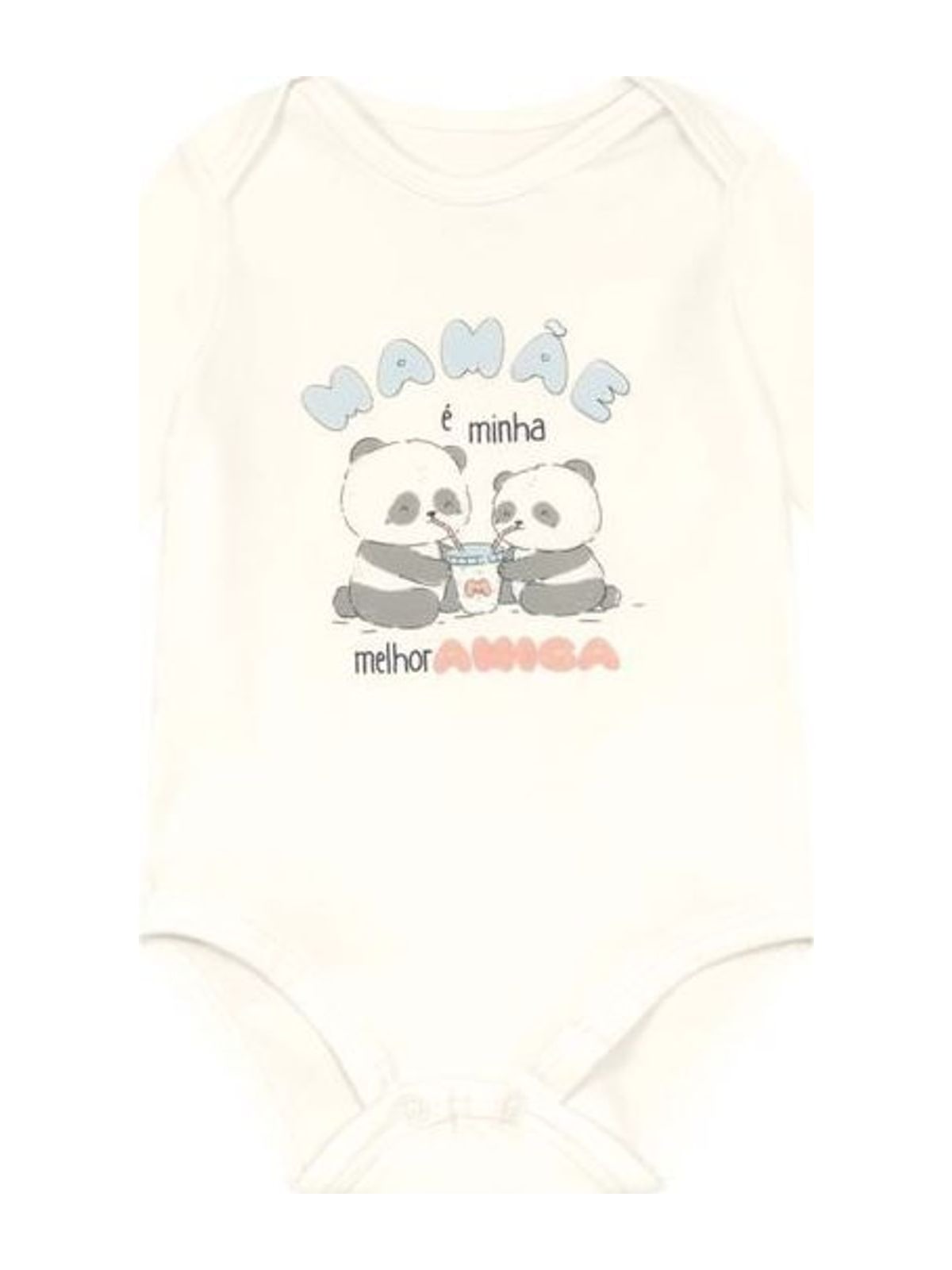 Body bebê unissex em cotton Brandili Baby