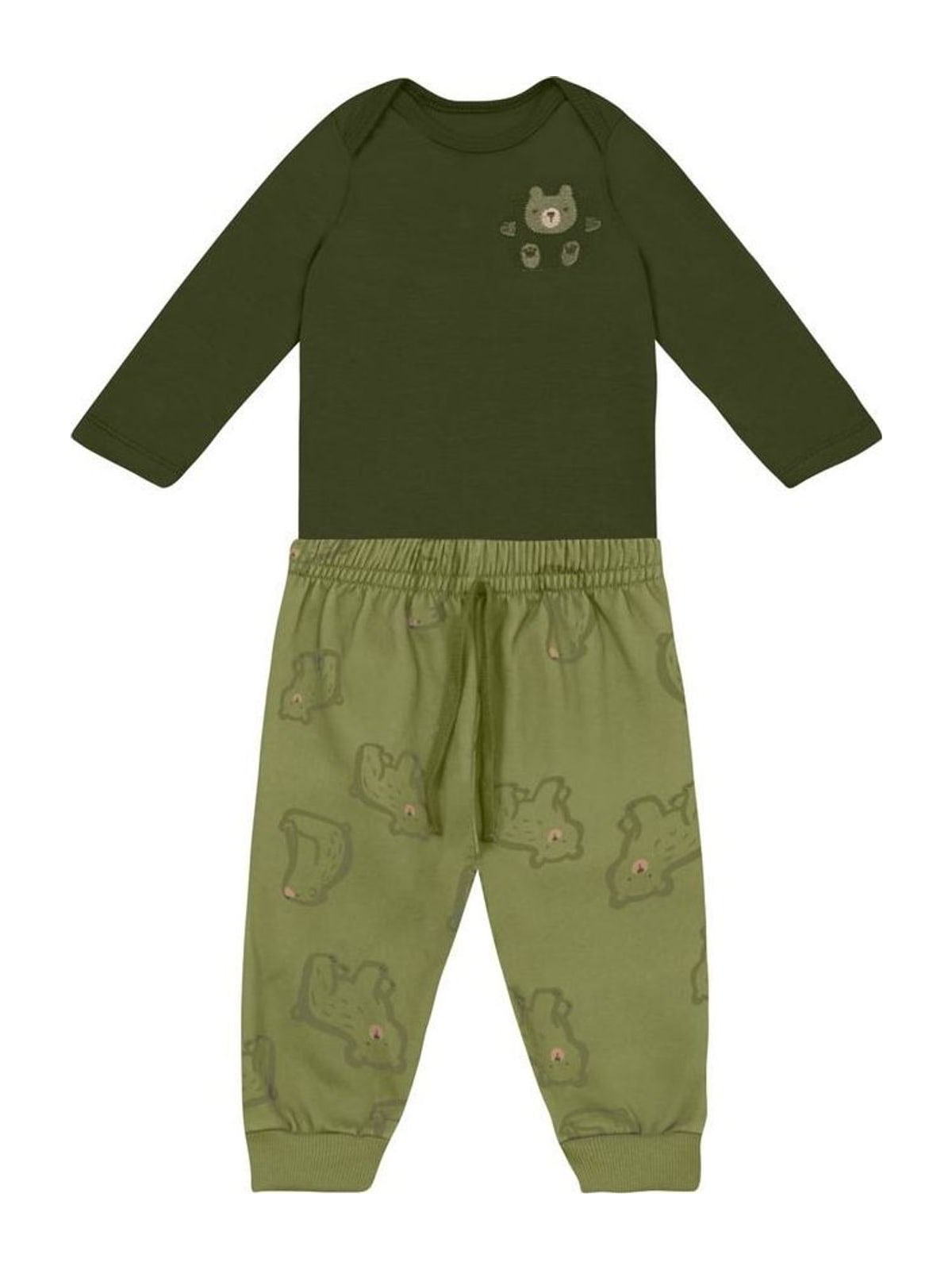 Conjunto bebê menino em moletinho Brandili Baby