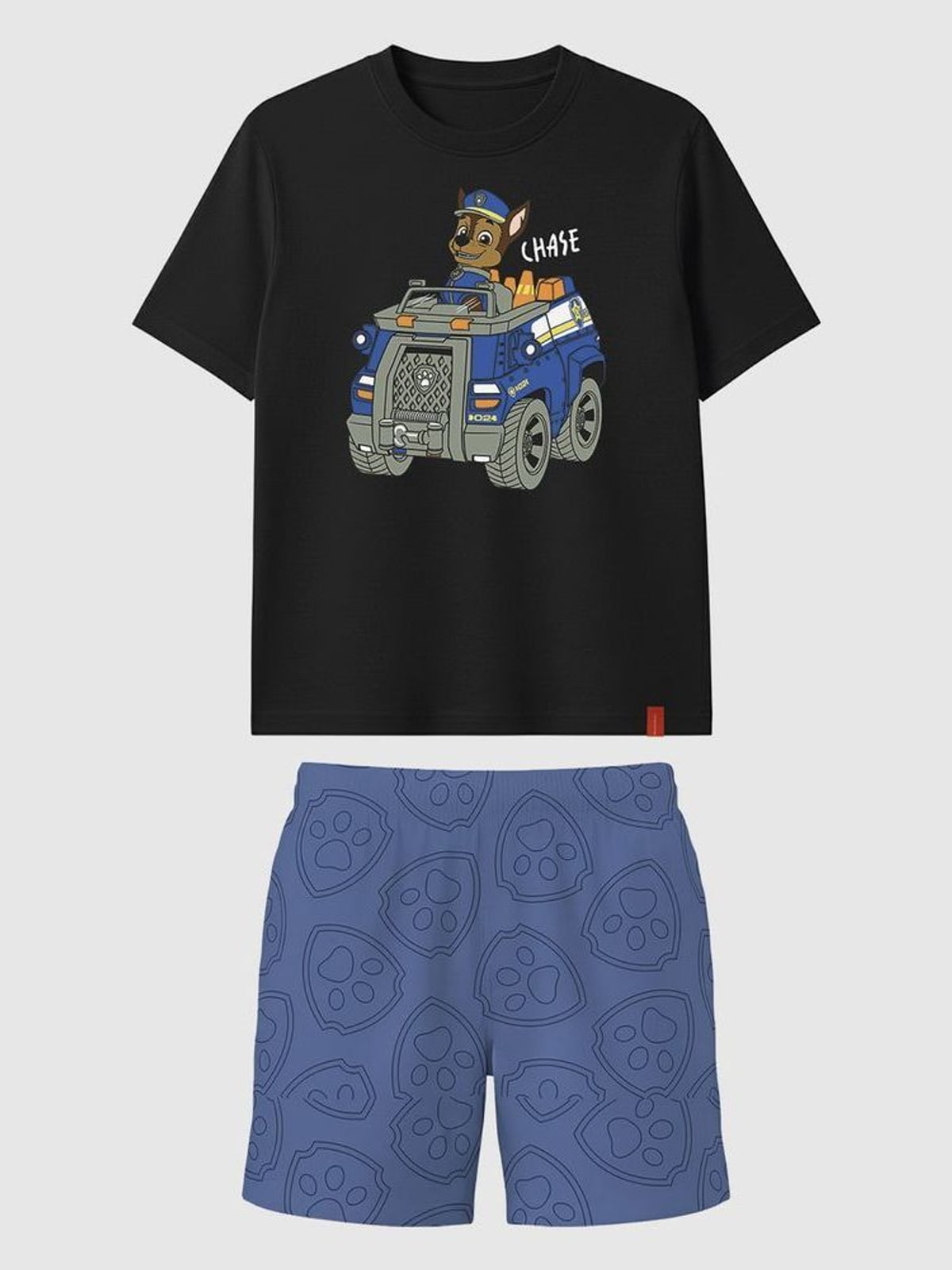 Conjunto Curto Infantil Menino Patrulha Canina Bermuda Moletinho Malwee Kids