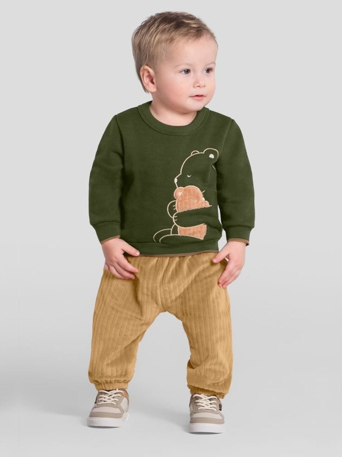Conjunto bebê menino de ursinho Mundi Brandili