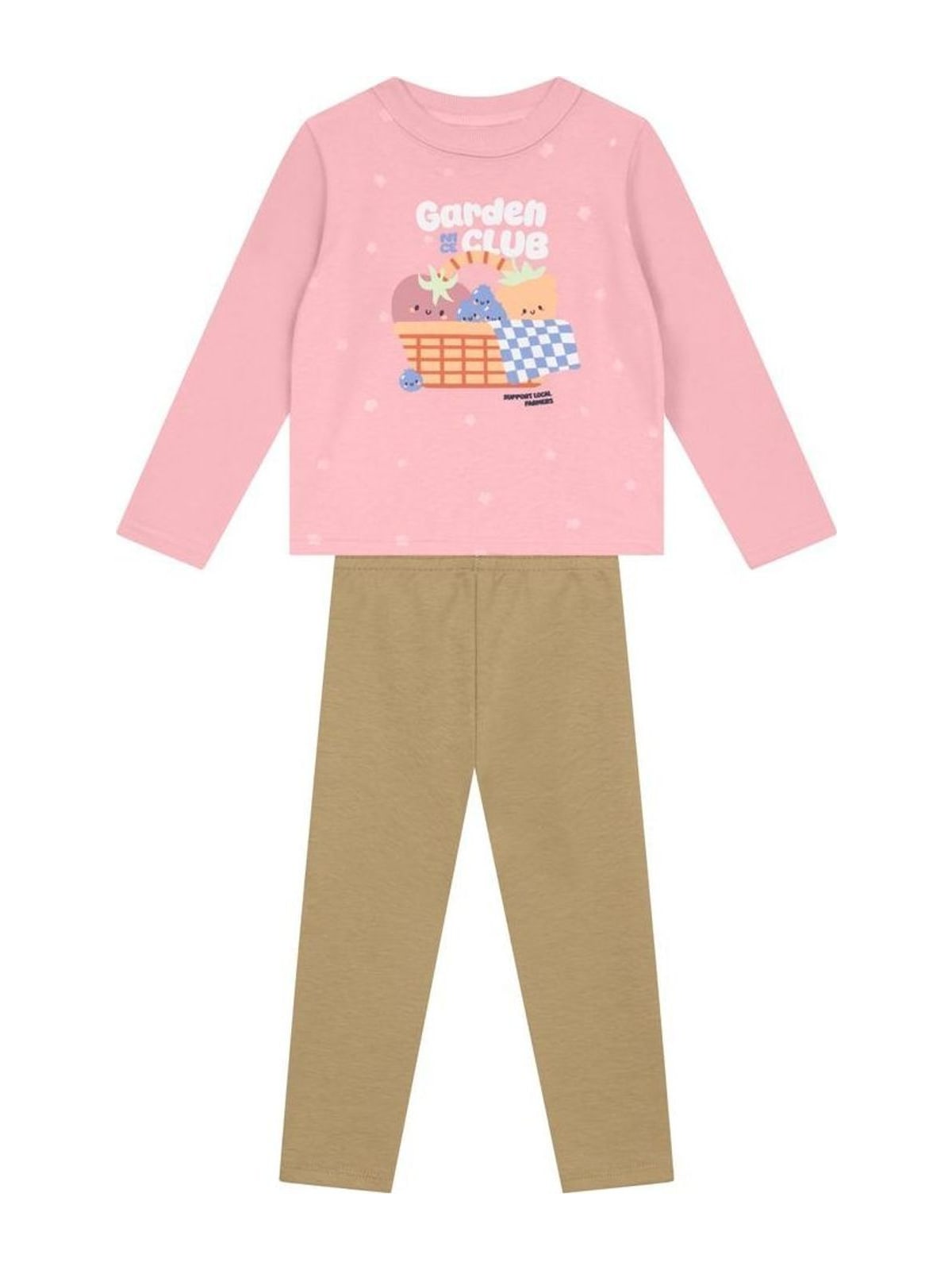 Conjunto infantil menina em moletom Brandili