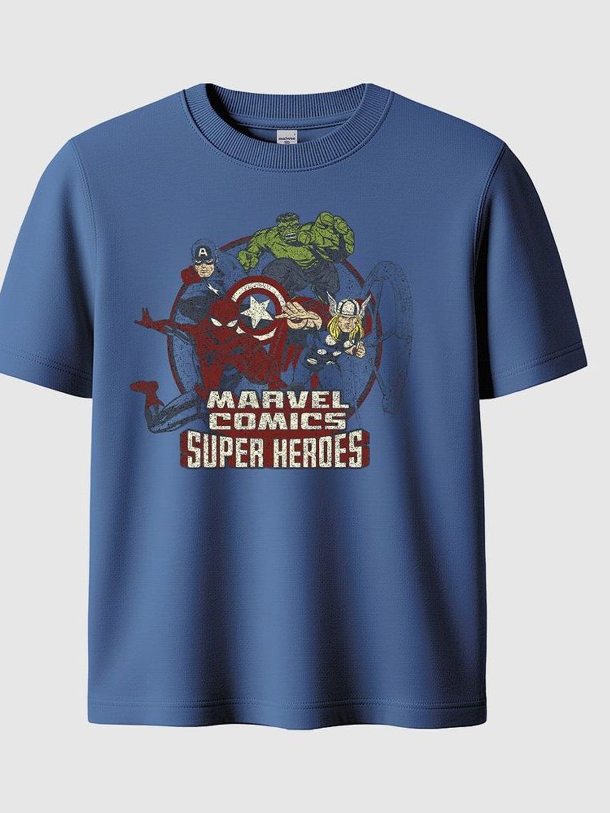 Camiseta Infantil Menino Marvel Comics Super Heroes Em Algodão Malwee Kids