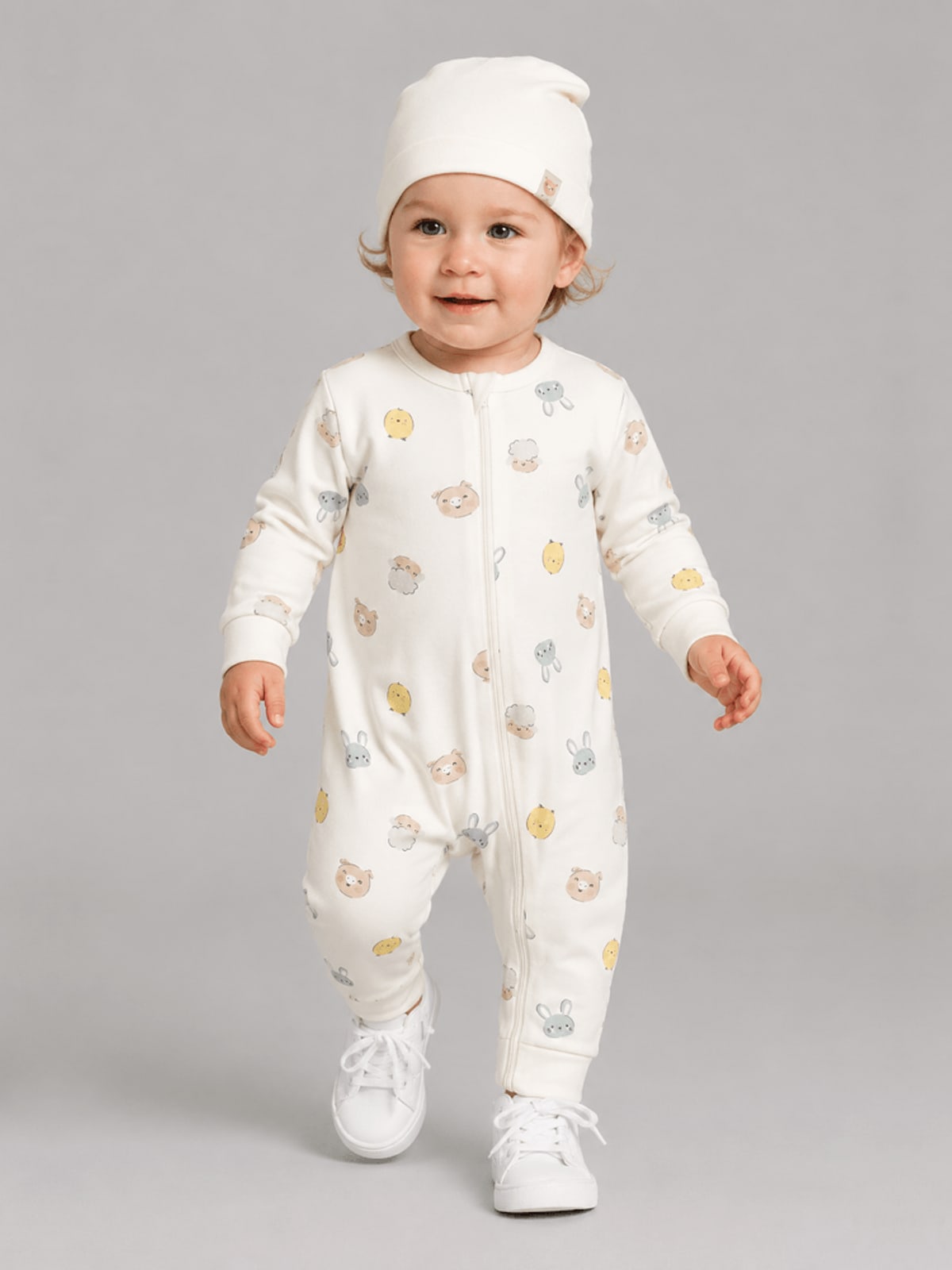 Macacão bebê unissex em cotton Brandili Baby