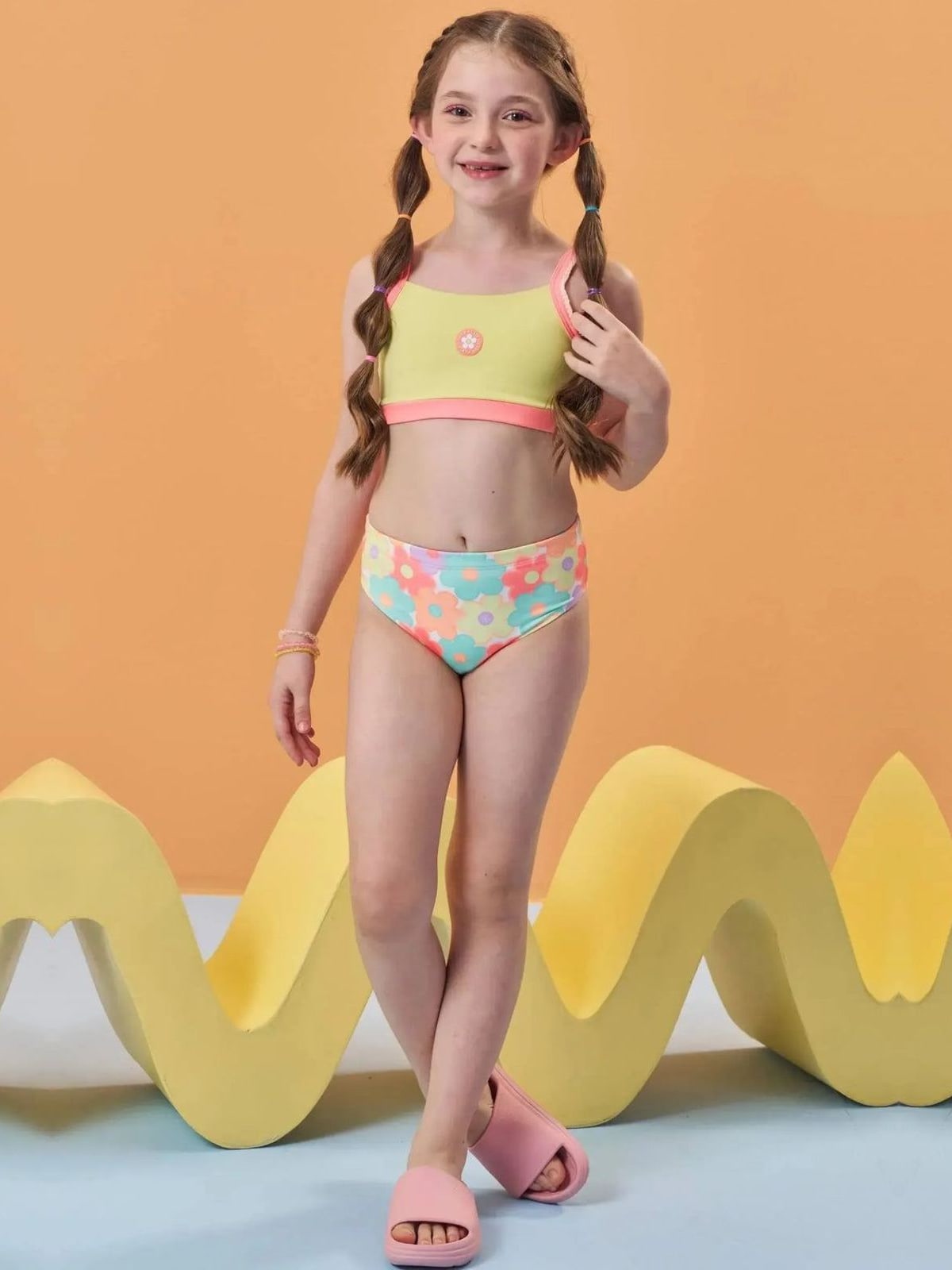 Biquíni em Malha com Proteção UV50+ Kukiê Infantil Menina