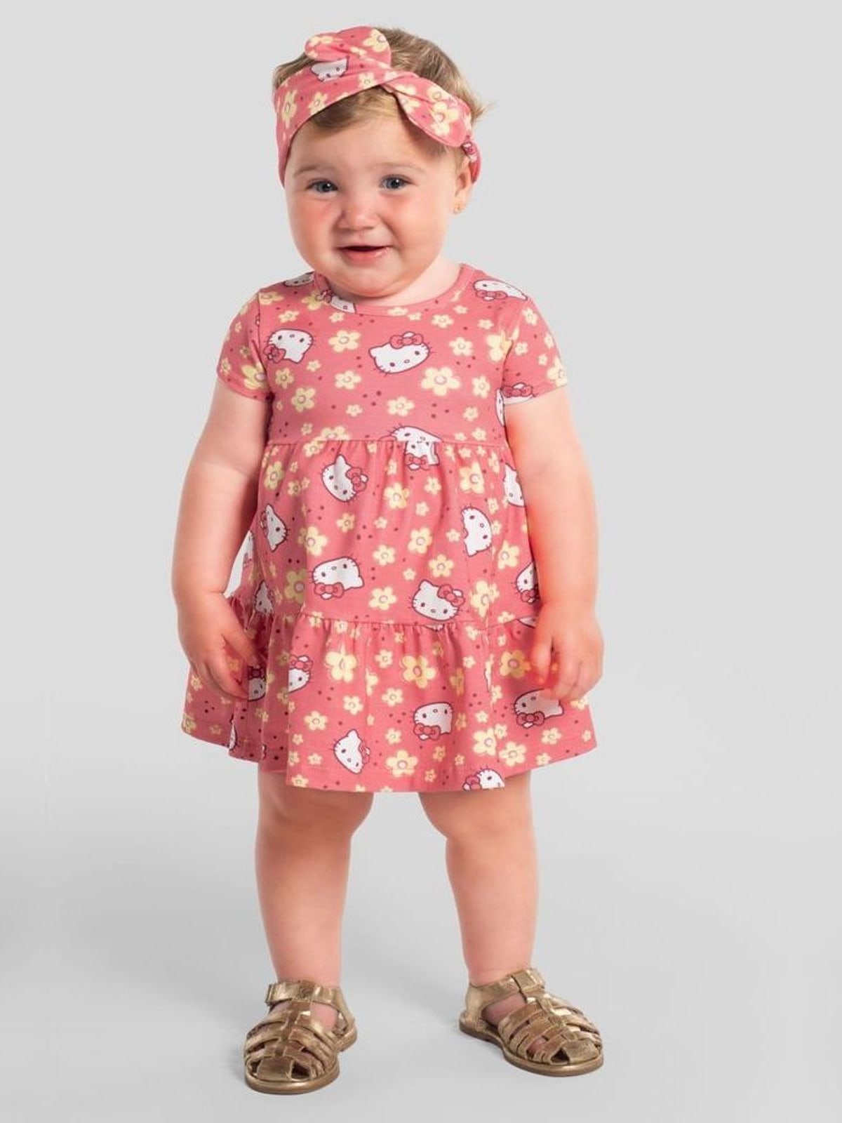 Vestido baby menina em cotton Brandili