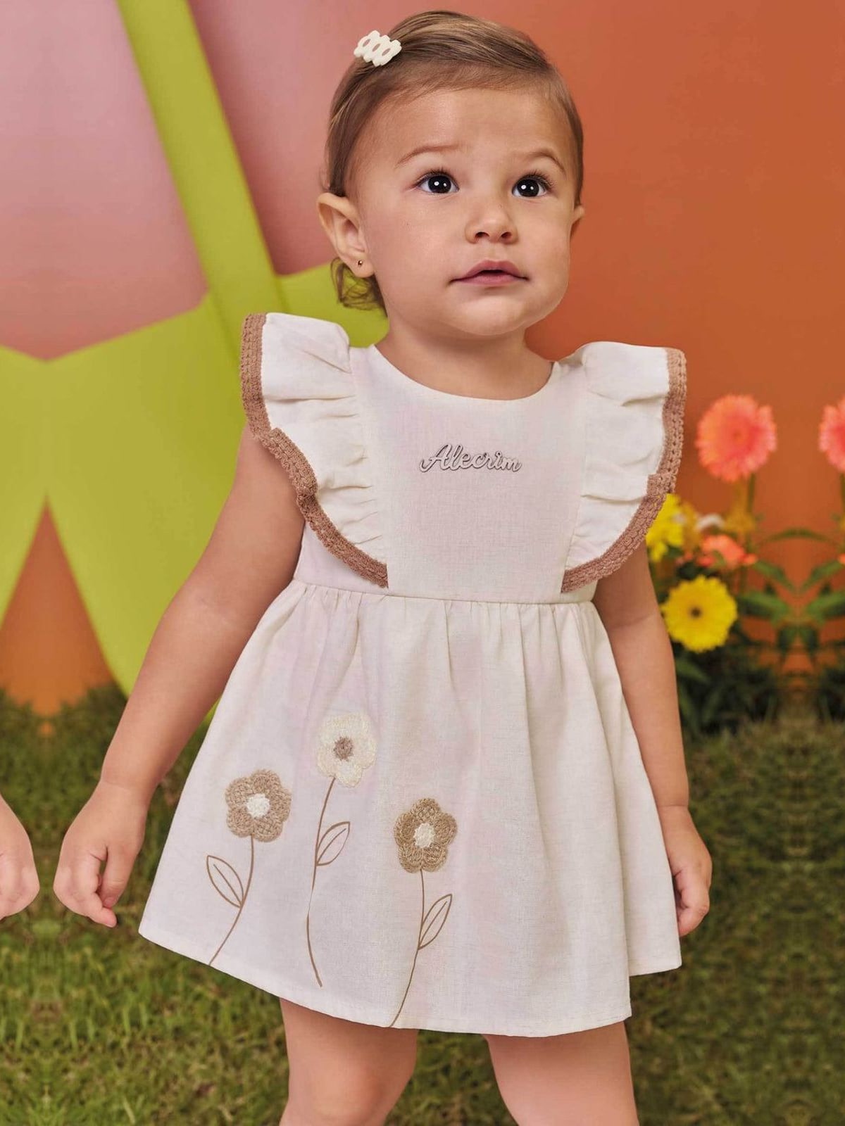 Vestbody em Linho Deluxe Kukiê Bebê Menina