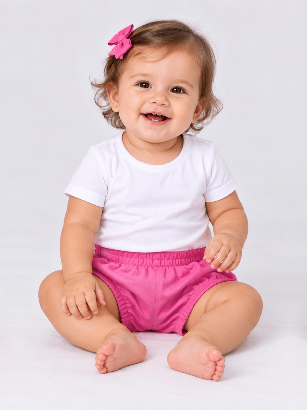 Shorts básico bebê unissex de malha Brandili Baby