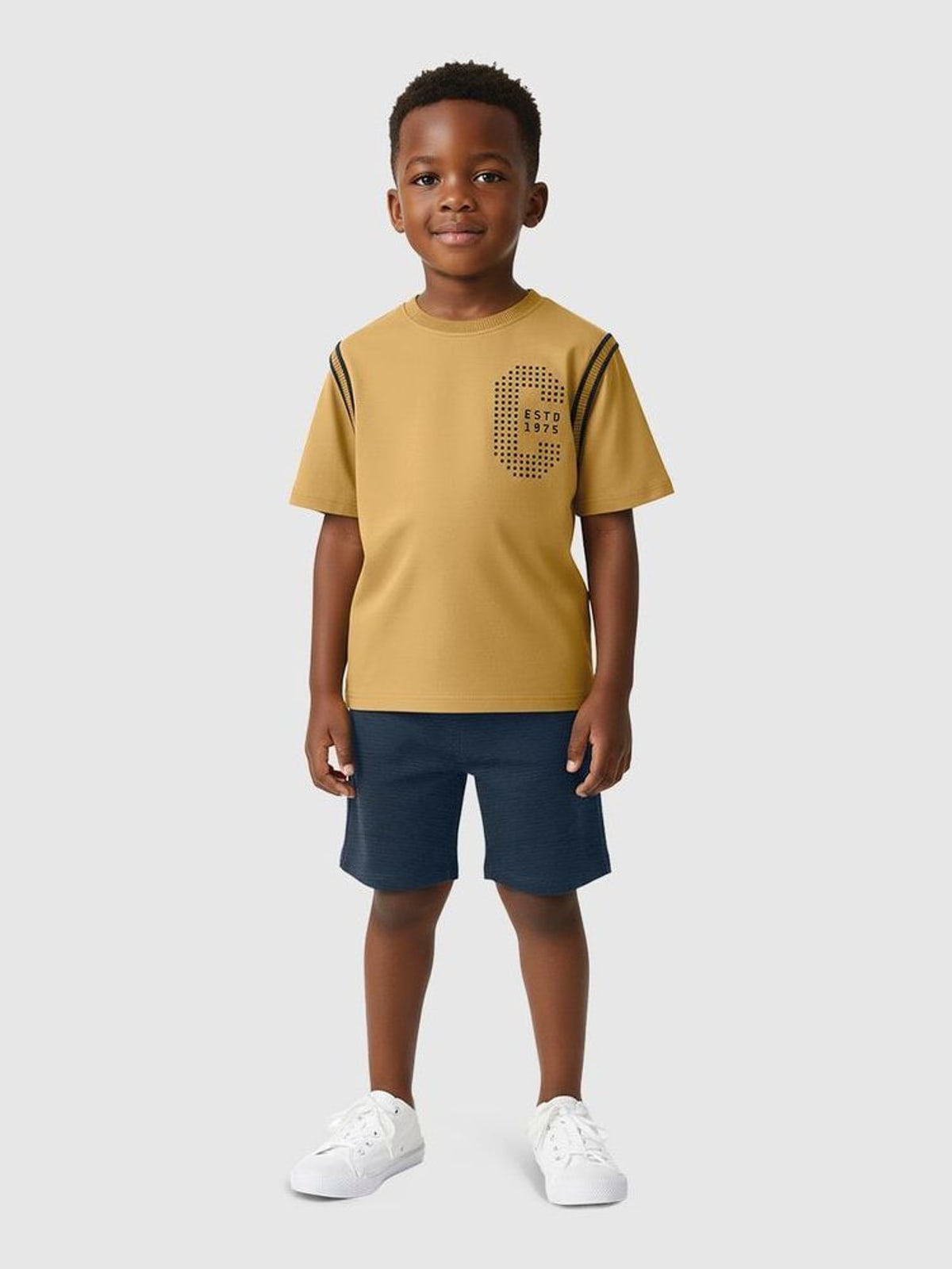 Conjunto Menino Camiseta Listra Ombro Em Algodão - Carinhoso Malwee Kids