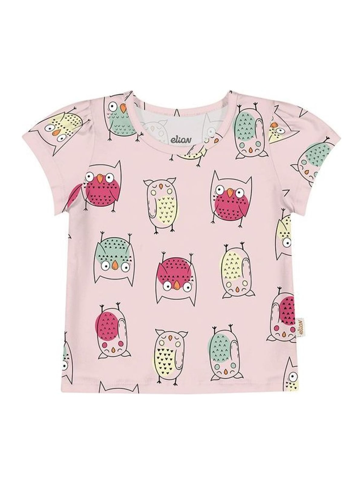 Blusa Bebê Menina Estampa Divertida Elian Rosa