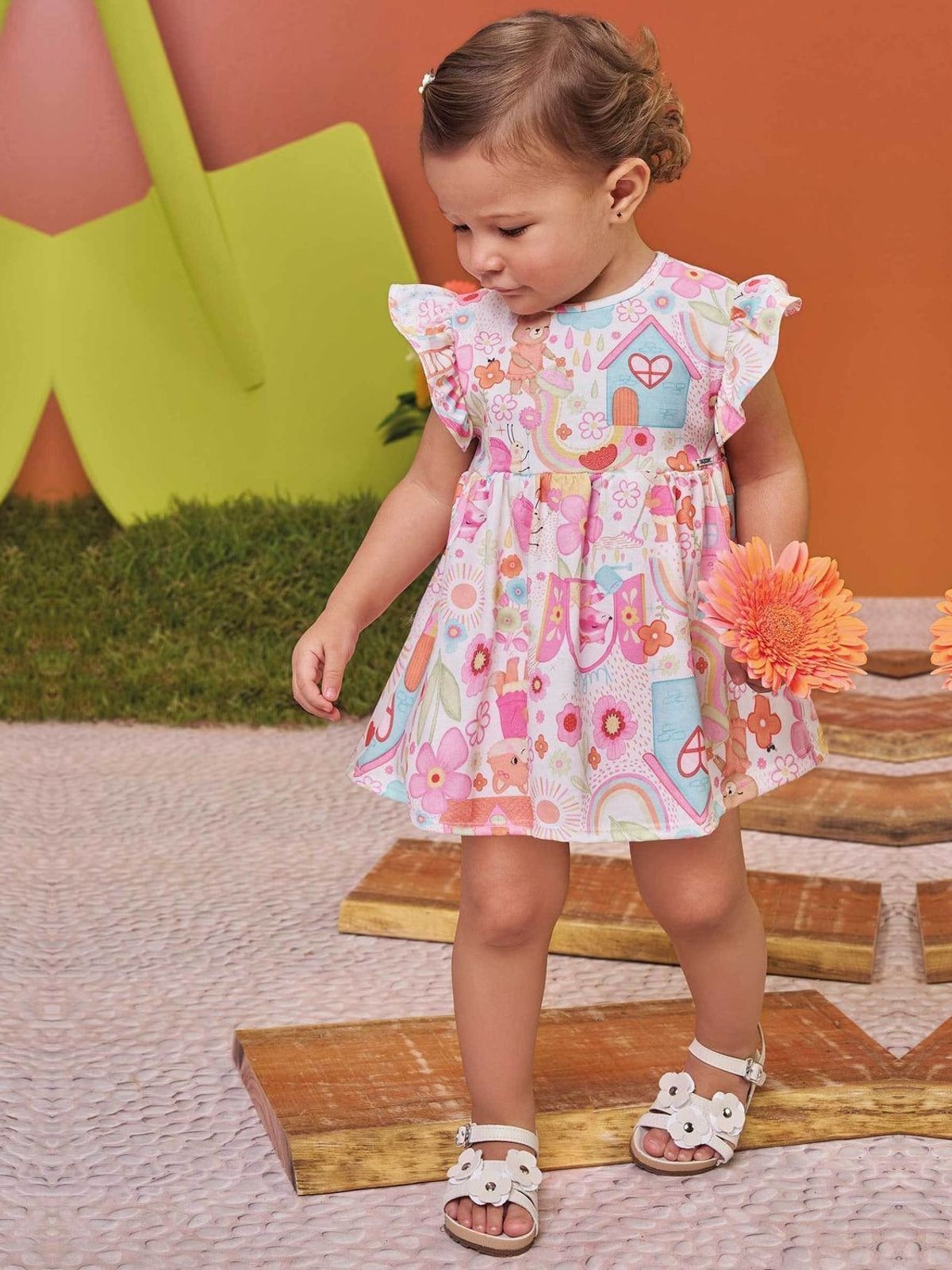 Vestbody em Malha Fresh Kukiê Bebê Menina