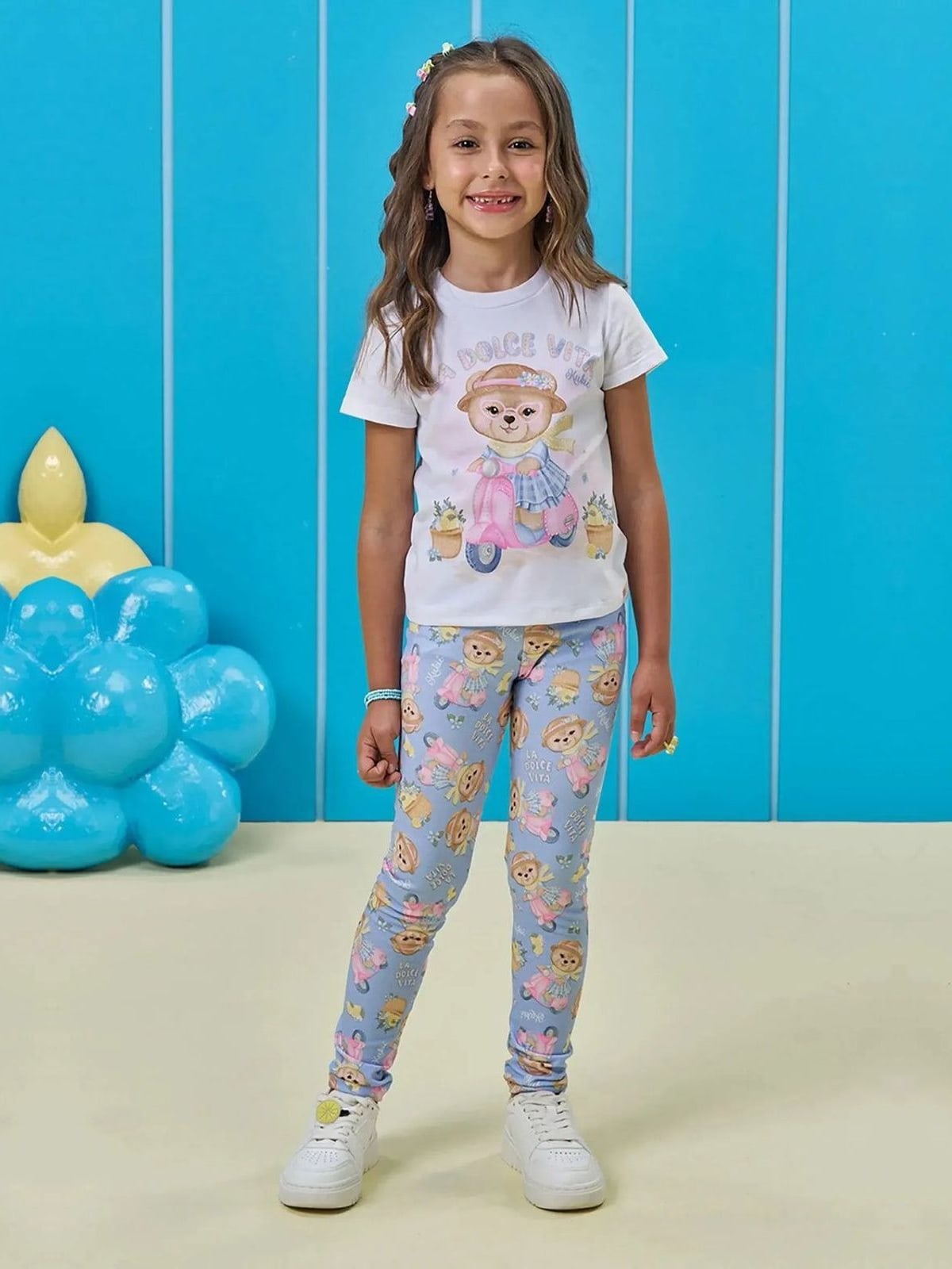 Calça Legging em Molecotton Kukiê Infantil Menina