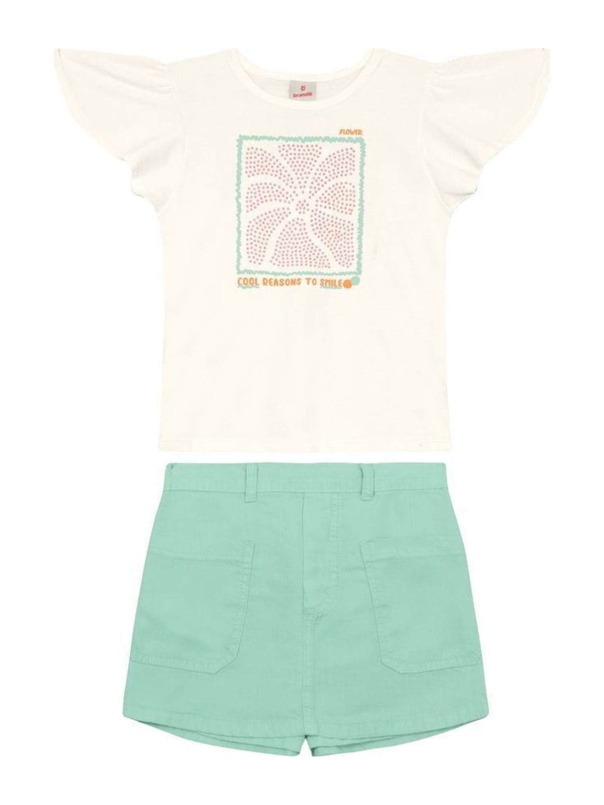Conjunto infantil menina com strass Brandili