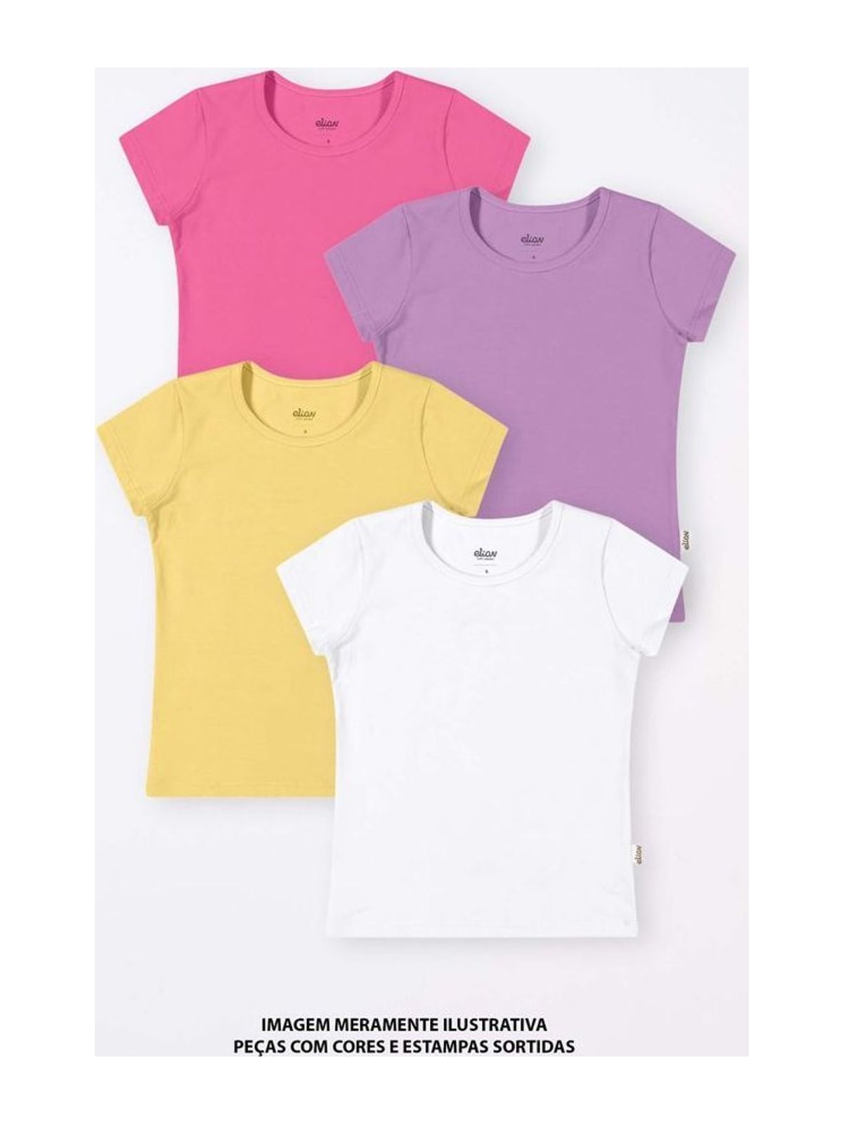 Kit 4 Blusas Infantil Menina Elian Sortido