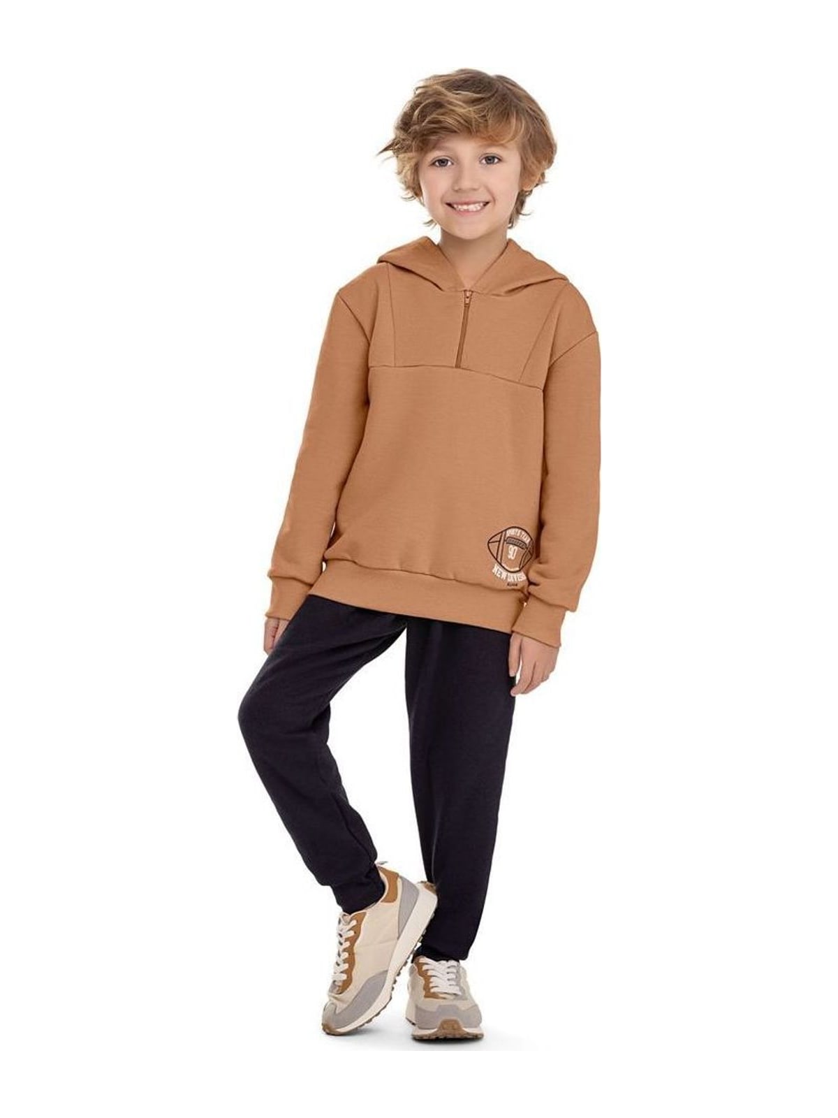Conjunto Longo Infantil Menino Sport Elian Marrom
