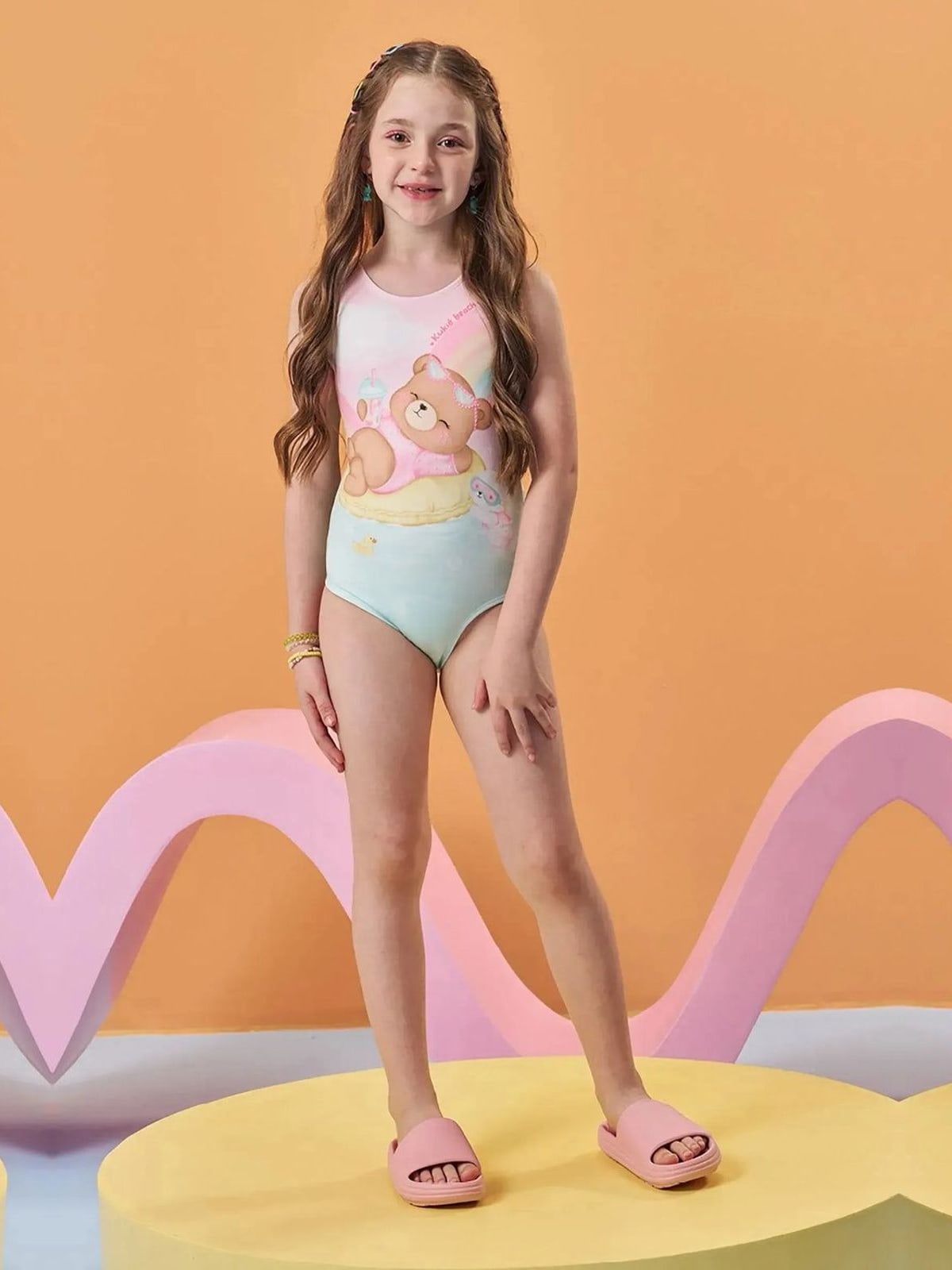 Maiô em Malha com Proteção UV50+ Kukiê Infantil Menina