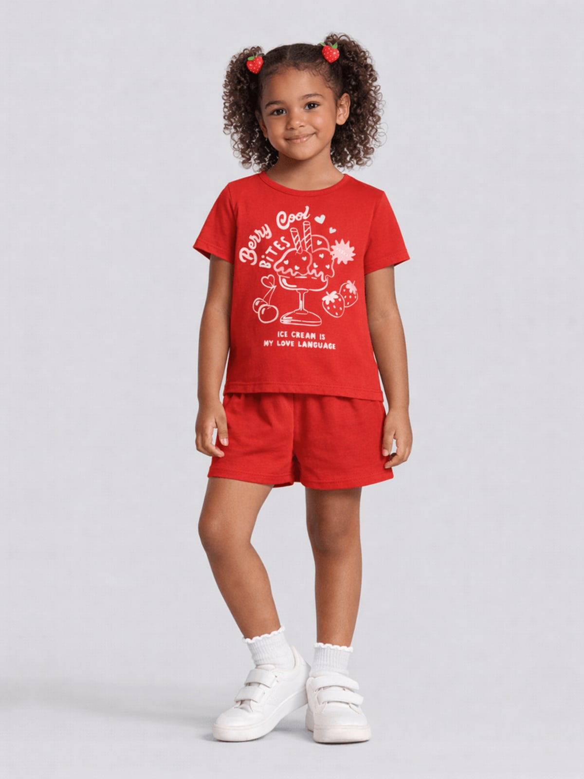 Conjunto infantil menina de sorvete Brandili