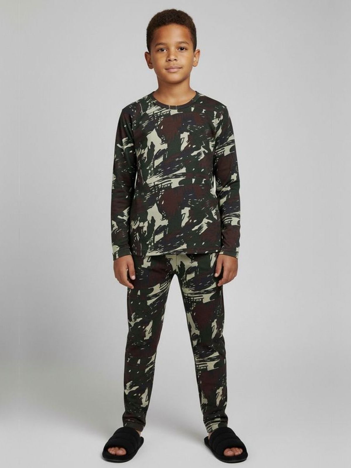 Pijama Longo Infantil Menino Com Estampa Elian Verde