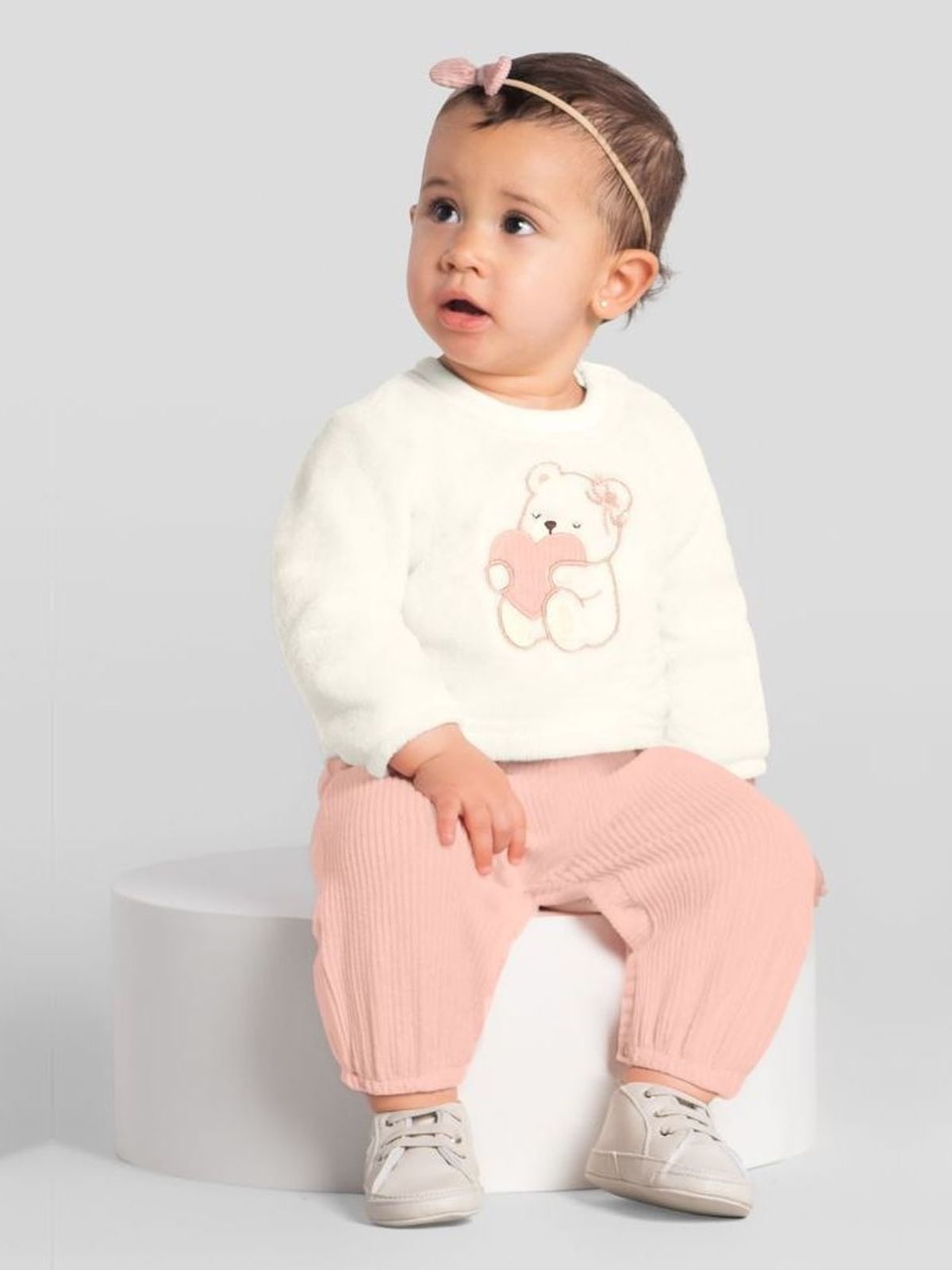 Macacão bebê menina em malha Mundi Brandili