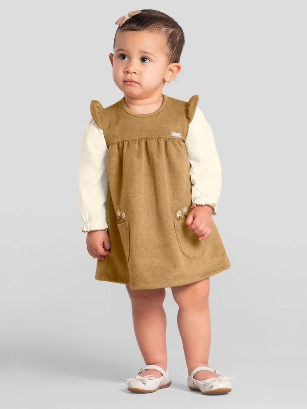 Conjunto bebê menina de flores Mundi Brandili