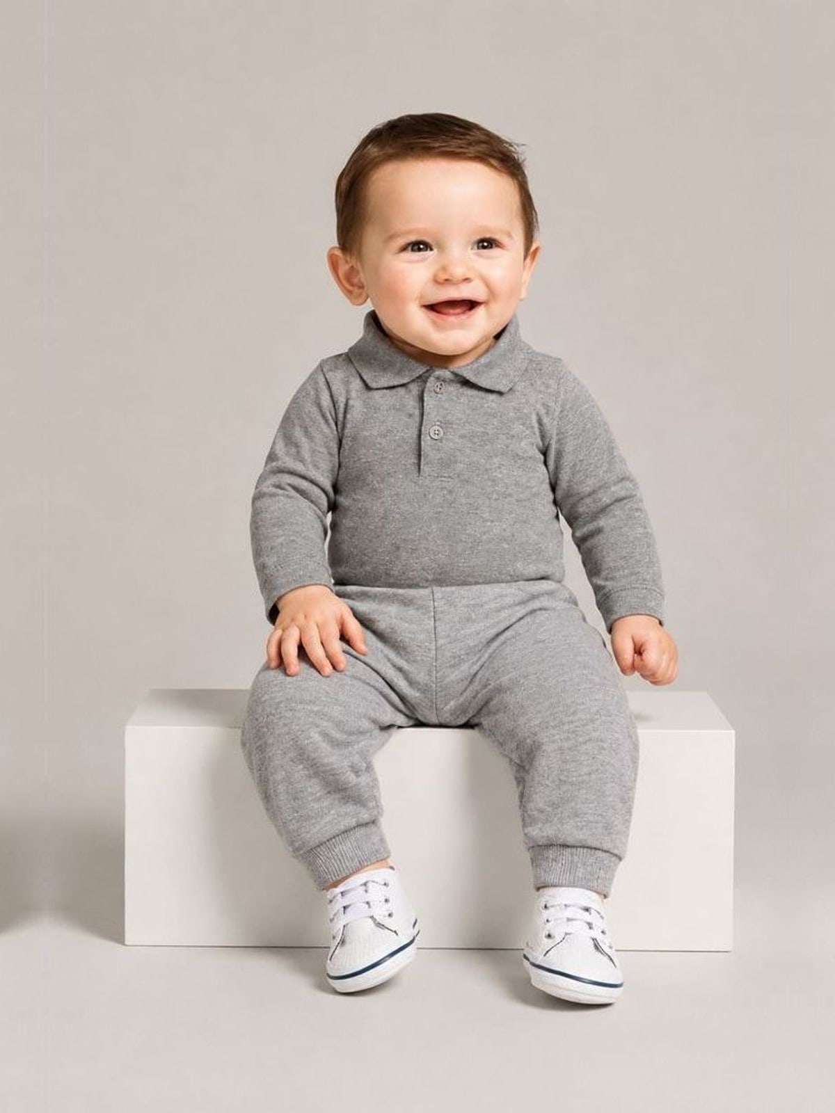 Body polo básico bebê menino de cotton brandili baby