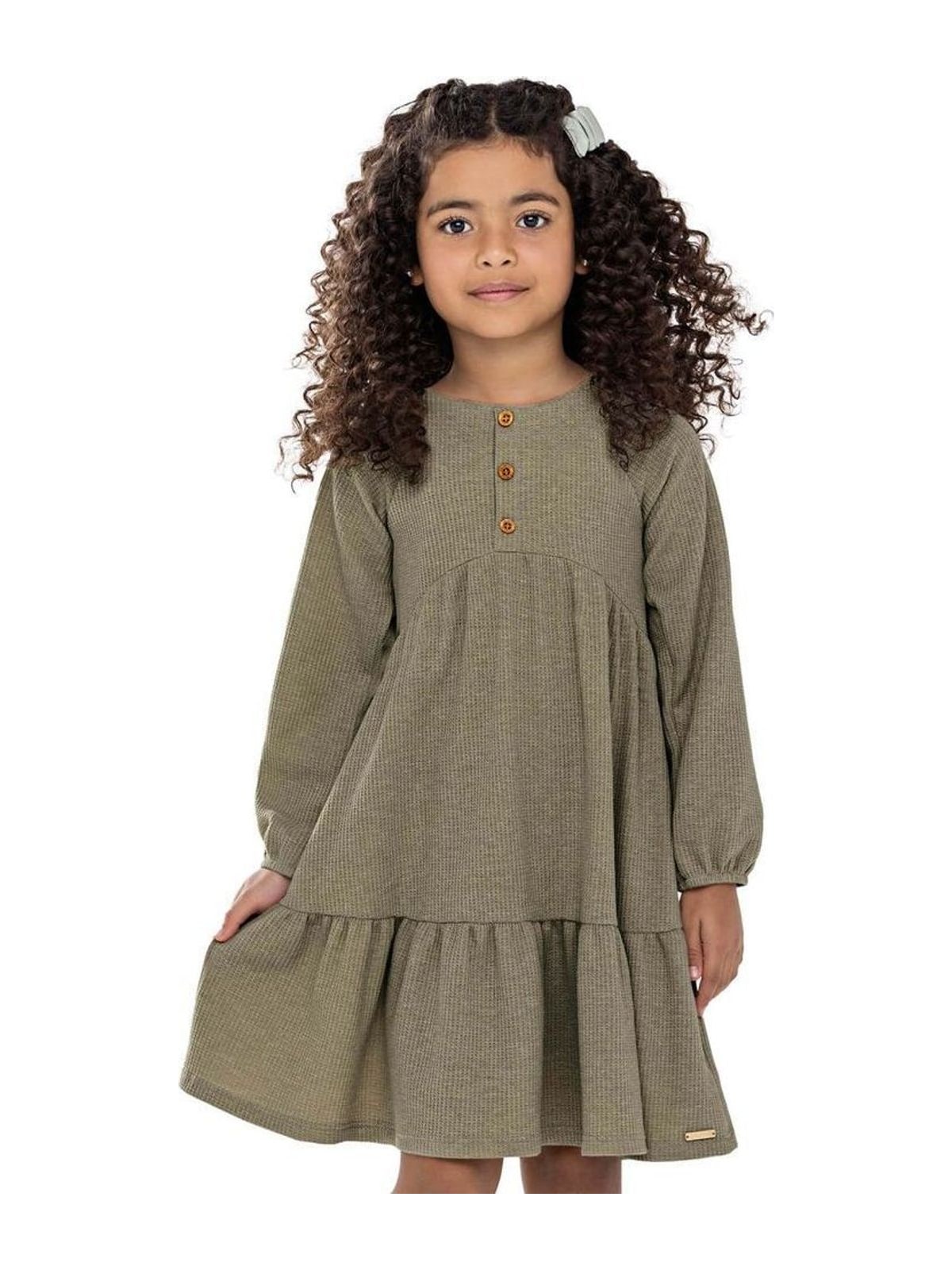 Vestido Infantil Menina Malha Tricô Colorittá Verde Elian