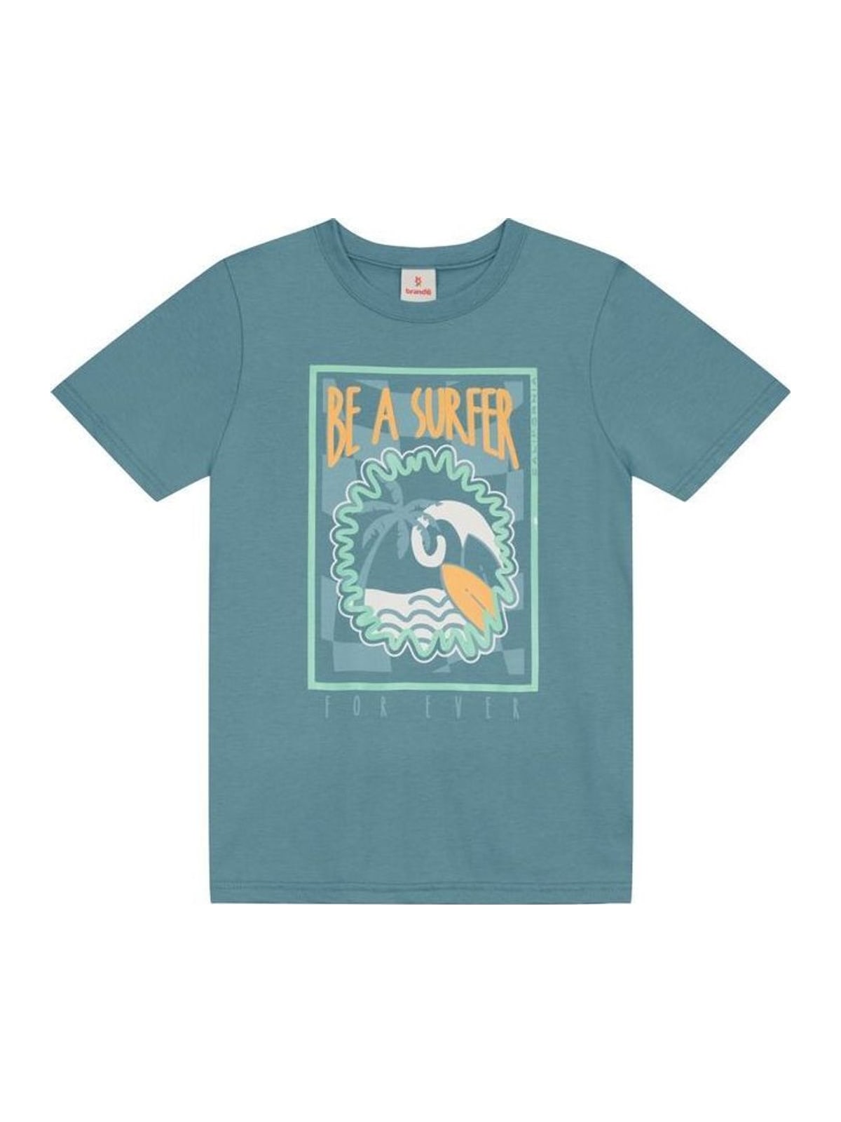 Camiseta infantil menino tropical em gel Brandili