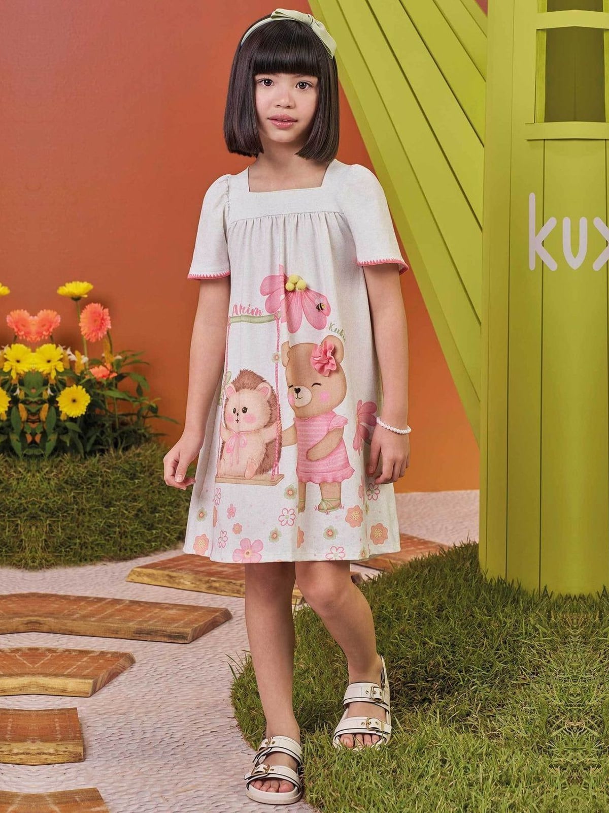 Vestido em Malha Power Kukiê Infantil Menina
