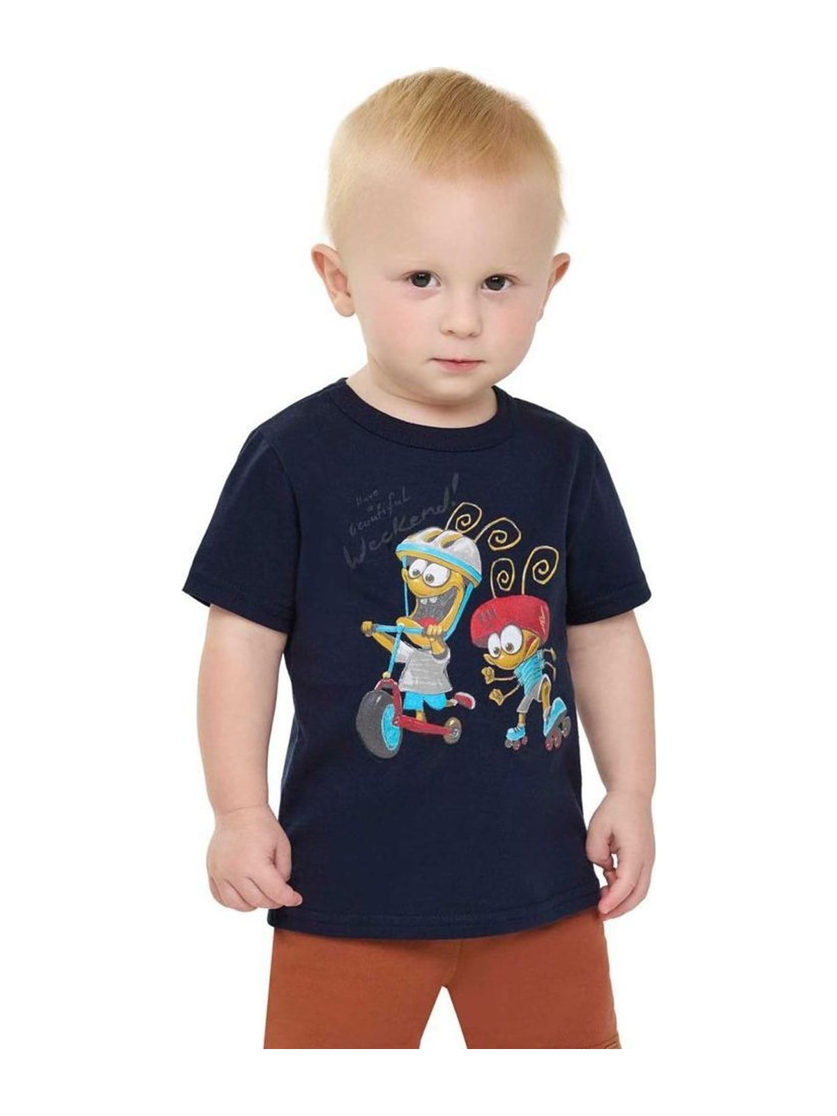 Camiseta Bebê Menino Animais Radicais Elian Azul