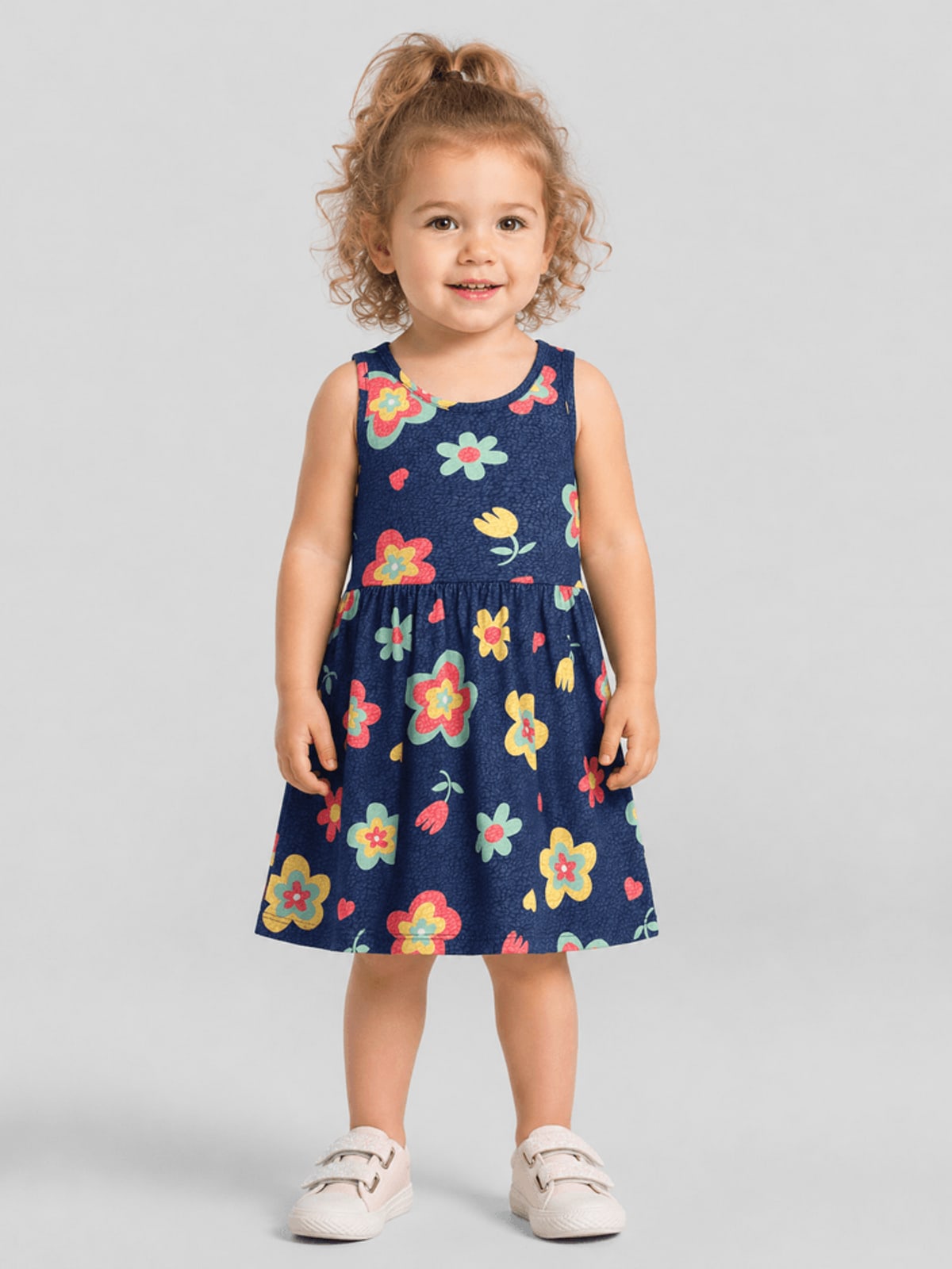 Vestido infantil menina florido Brandili