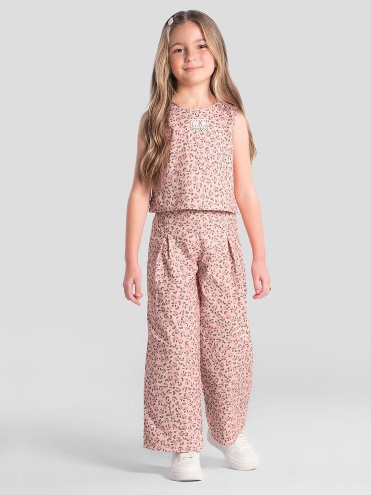 Conjunto infantil menina floral Mundi Brandili