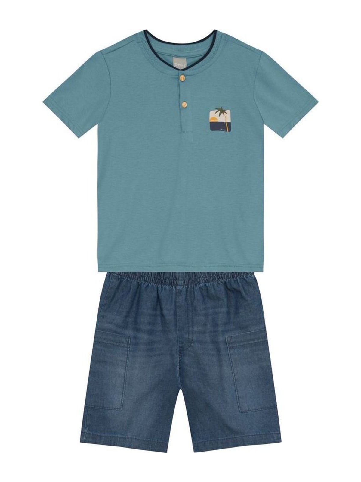 Conjunto infantil menino palmeira Mundi Brandili
