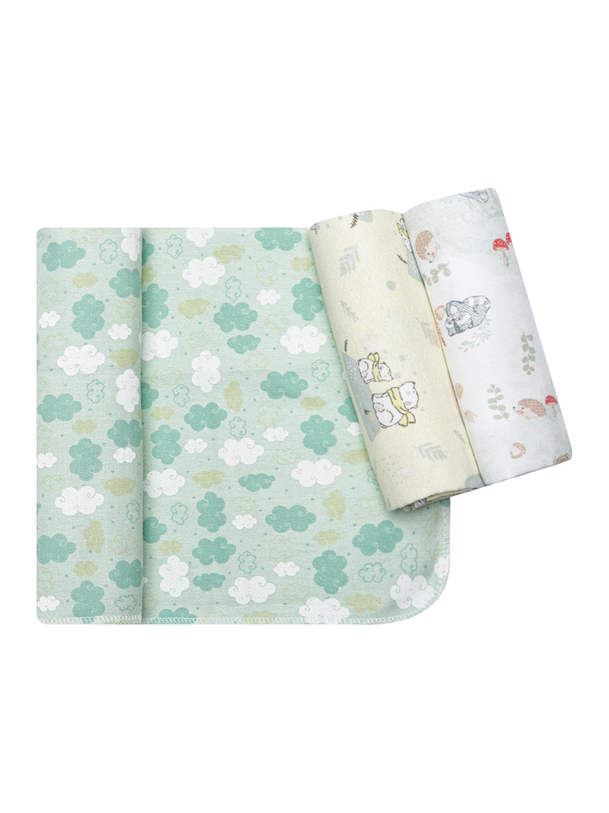 Kit Cueiro Flanelado Papi Estampado 80 x 80 cm com 3 Unidades