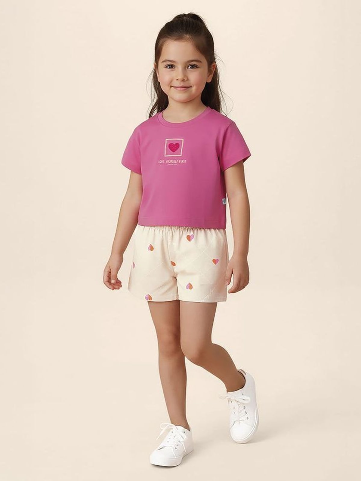 Conjunto Infantil Menina Love Yourself First Em Algodão Malwee Kids