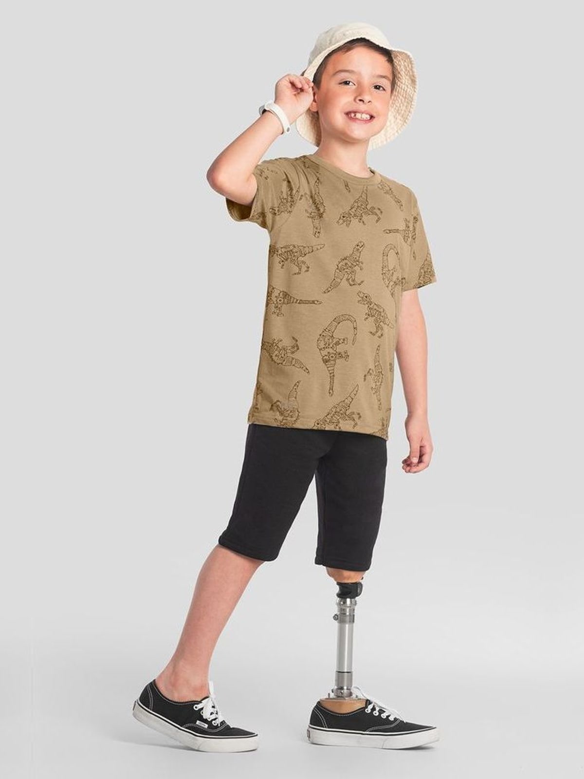 Camiseta infantil menino de dinossauro Brandili