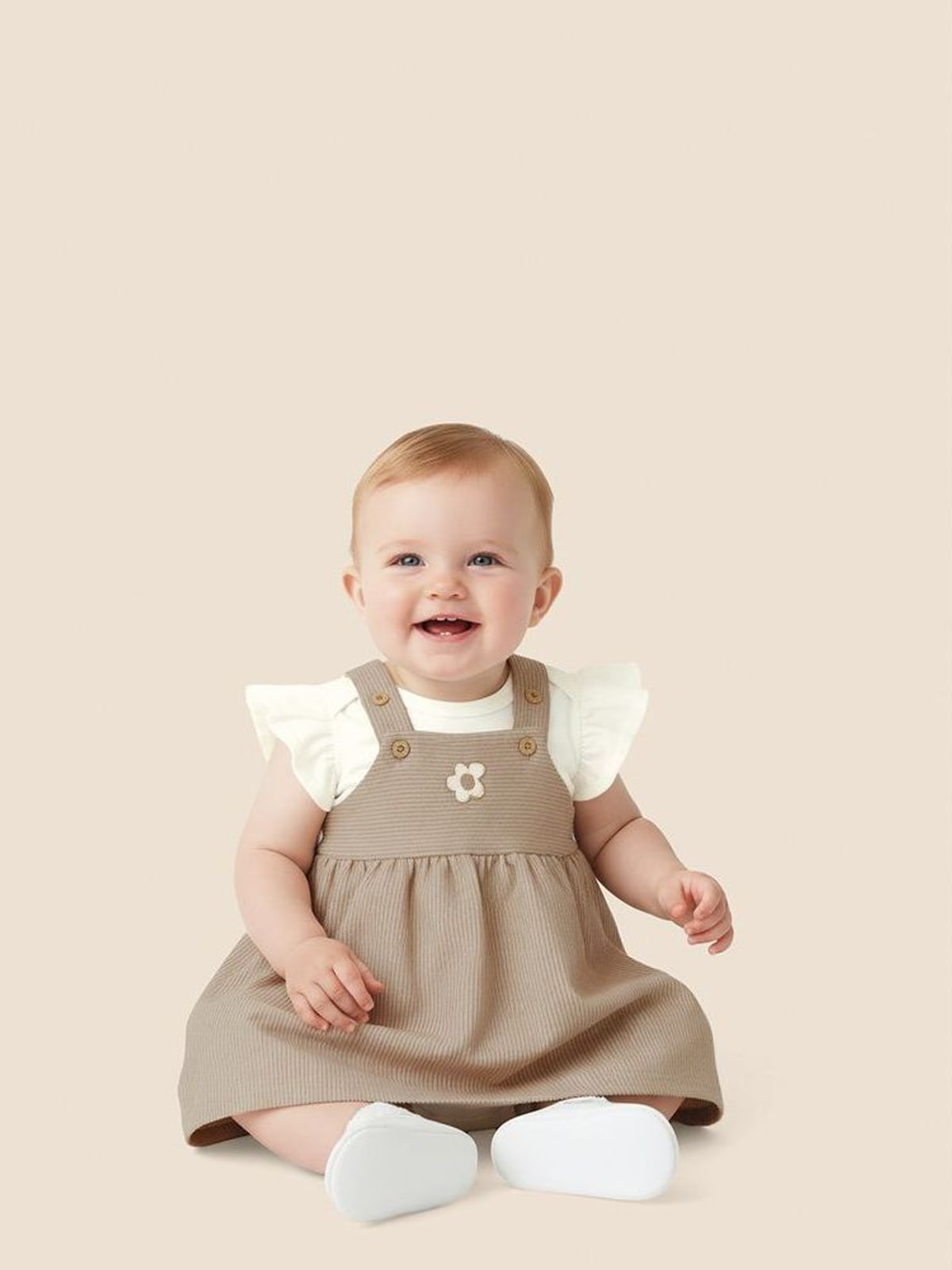 Conjunto Bebê Menina Body + Vestido Malha Canelada Listrada Malwee Kids