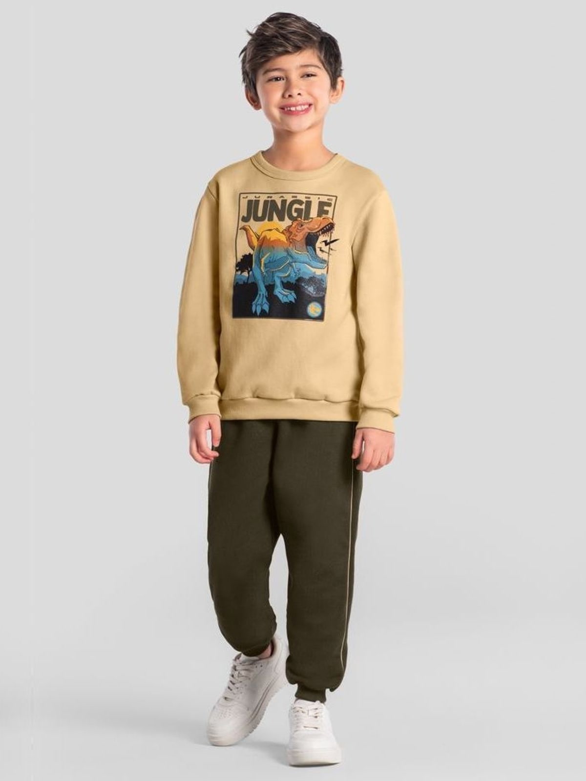 Conjunto infantil menino em moletom Brandili