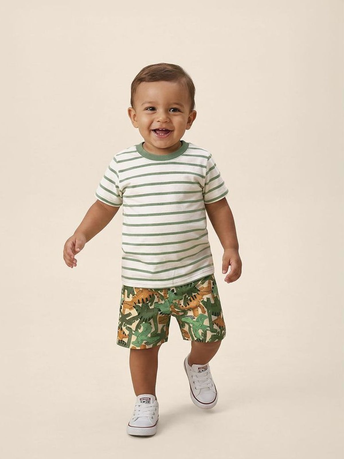 Camiseta Infantil Menino Estampa Listrada Em Algodão Malwee Kids