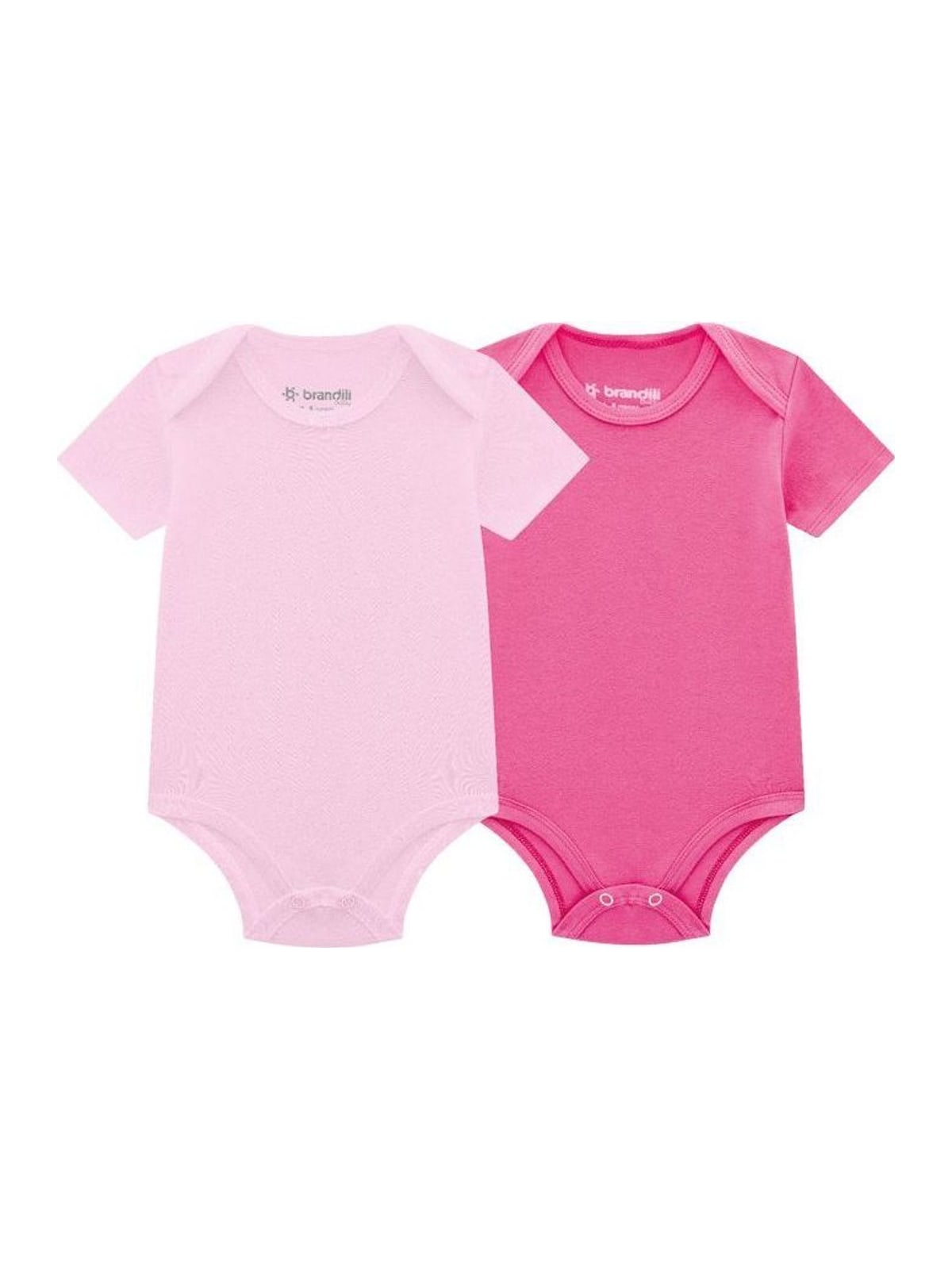Kit de bodies bebê unissex com cor lisa Brandili Baby